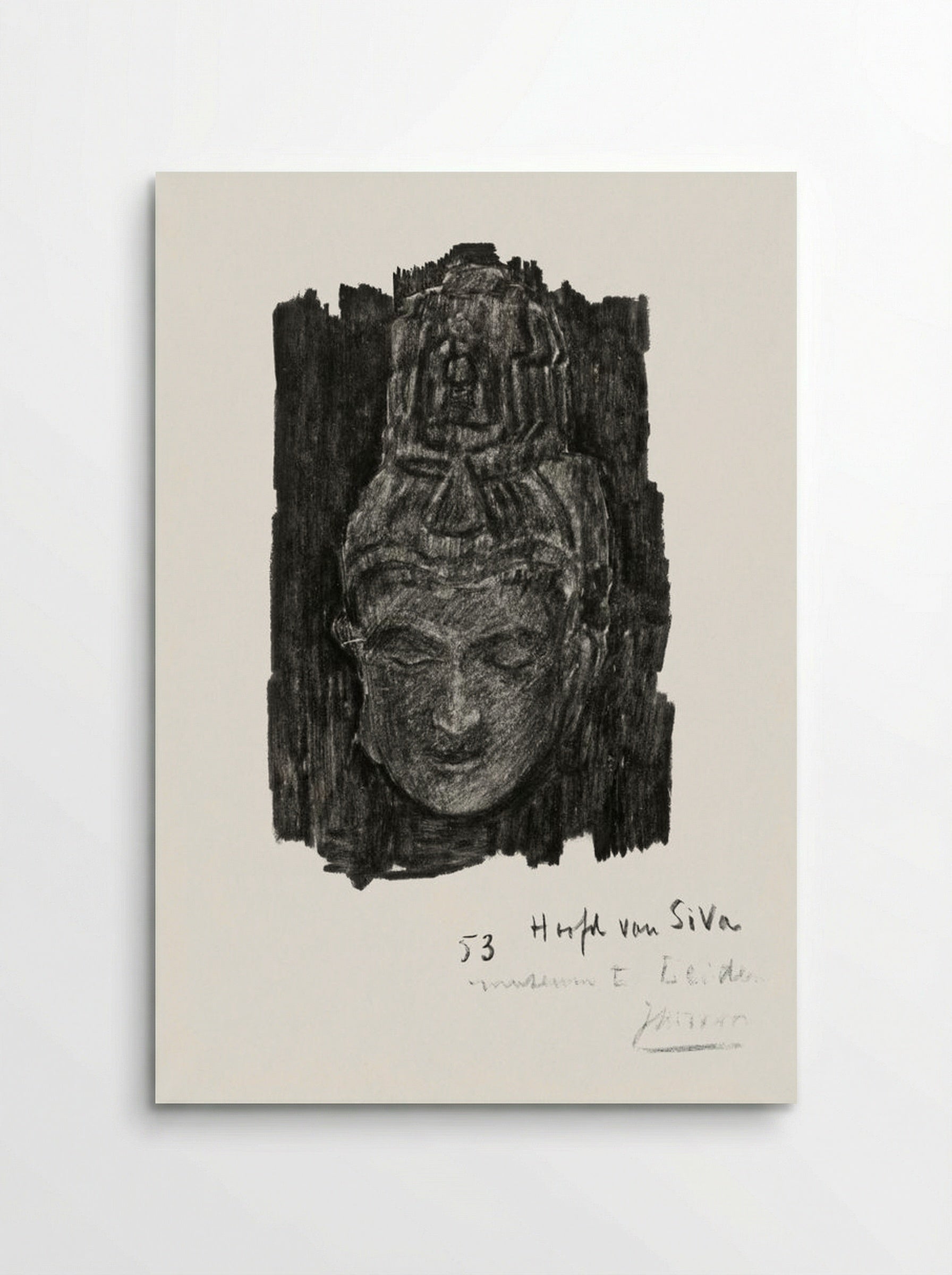 Study of Head of Shiva in the Museum of Ethnology in Leiden - Jan Toorop - Poster