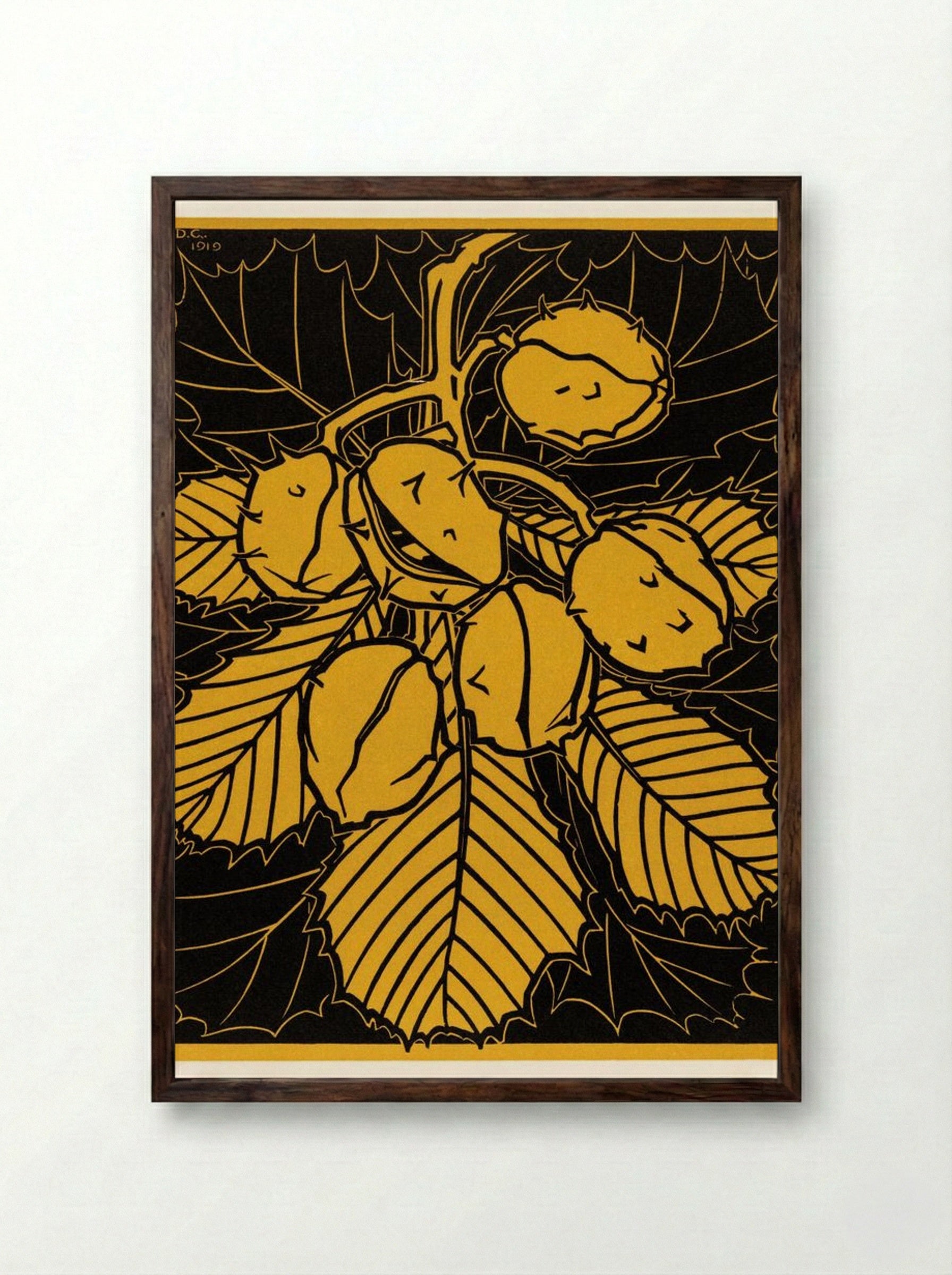 Chestnut Branch - Julie de Graag - Framed Print Dark Wood