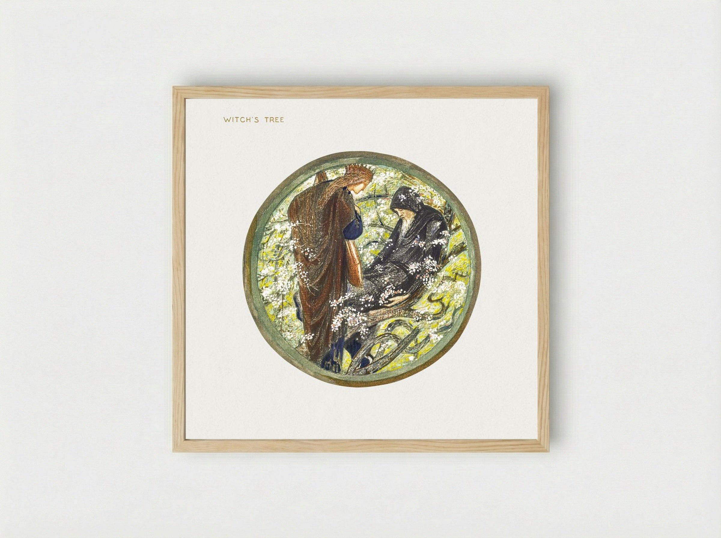 Witch's Tree - Edward Burne-Jones - Framed Print Wood