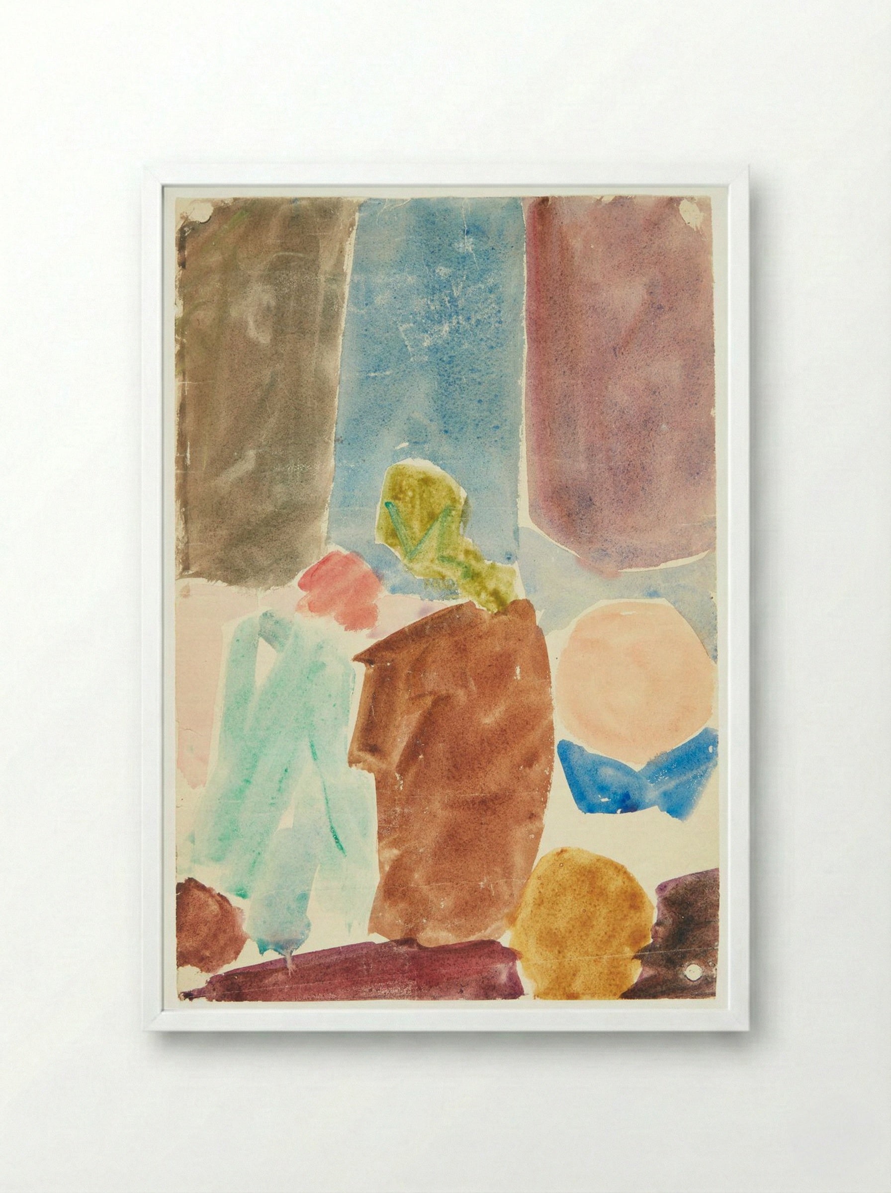 Colour Study after Delacroix's 'Dante and Virgil in the Underworld' - Edvard Weie - Framed Print White