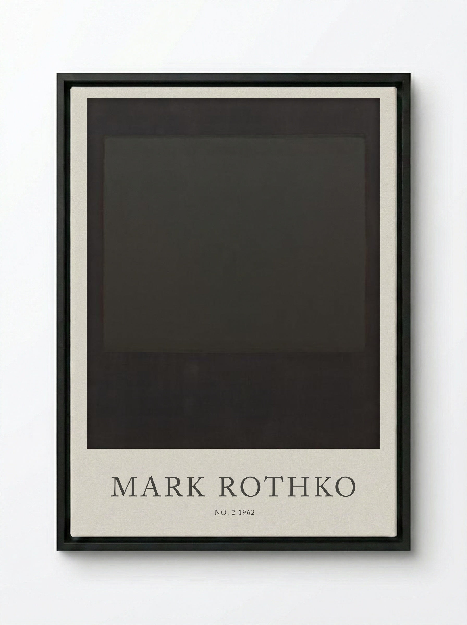 No. 2 - Mark Rothko - Framed Canvas Black
