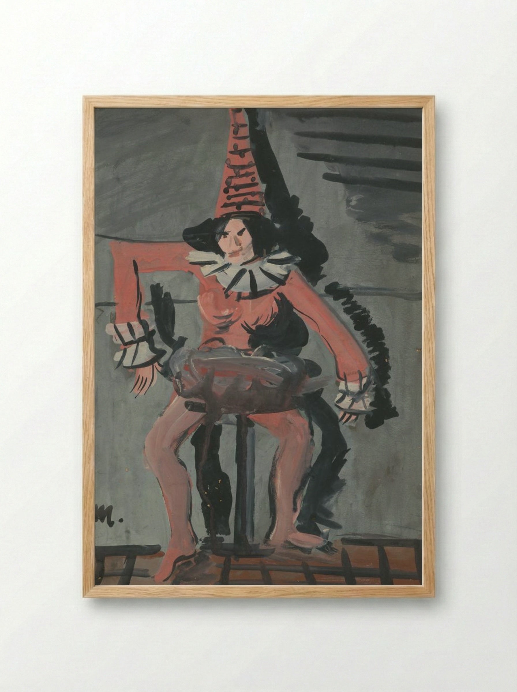 Pierrot - Cyprián Majerník - Framed Print Wood