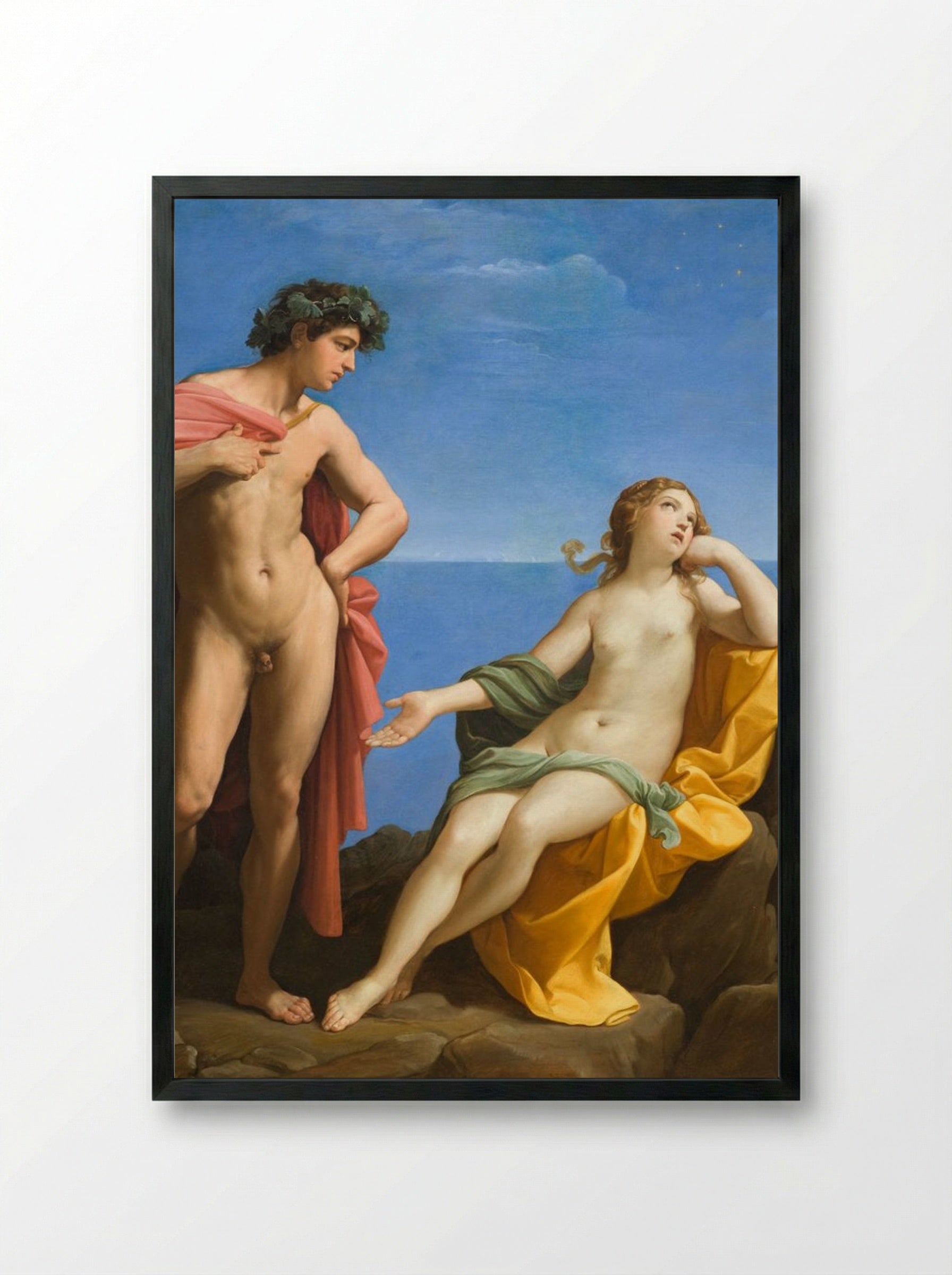 Bacchus and Ariadne - Guido Reni - Framed Print Black