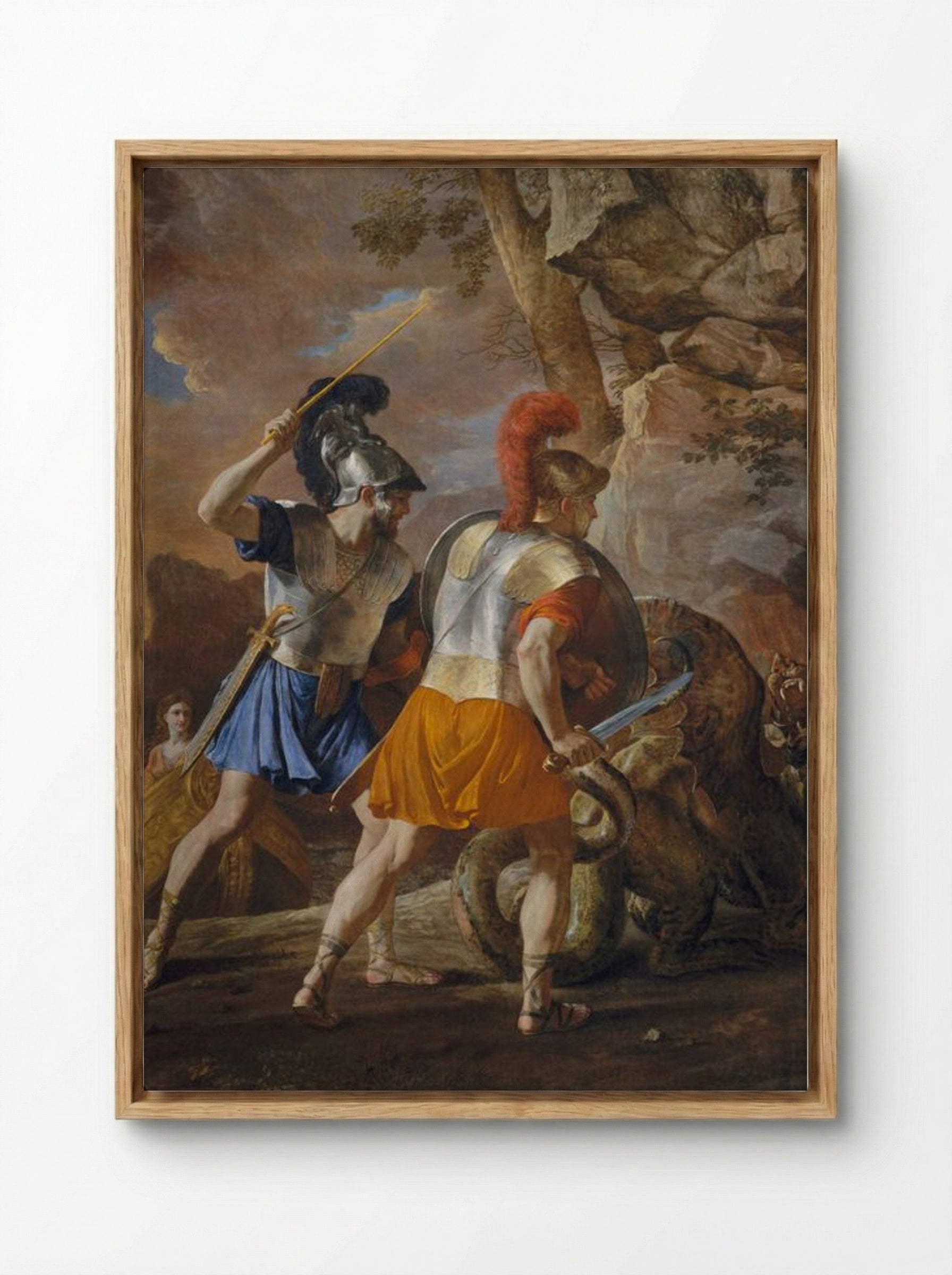 The Companions of Rinaldo - Jean-Honoré Fragonard - Framed Canvas Wood