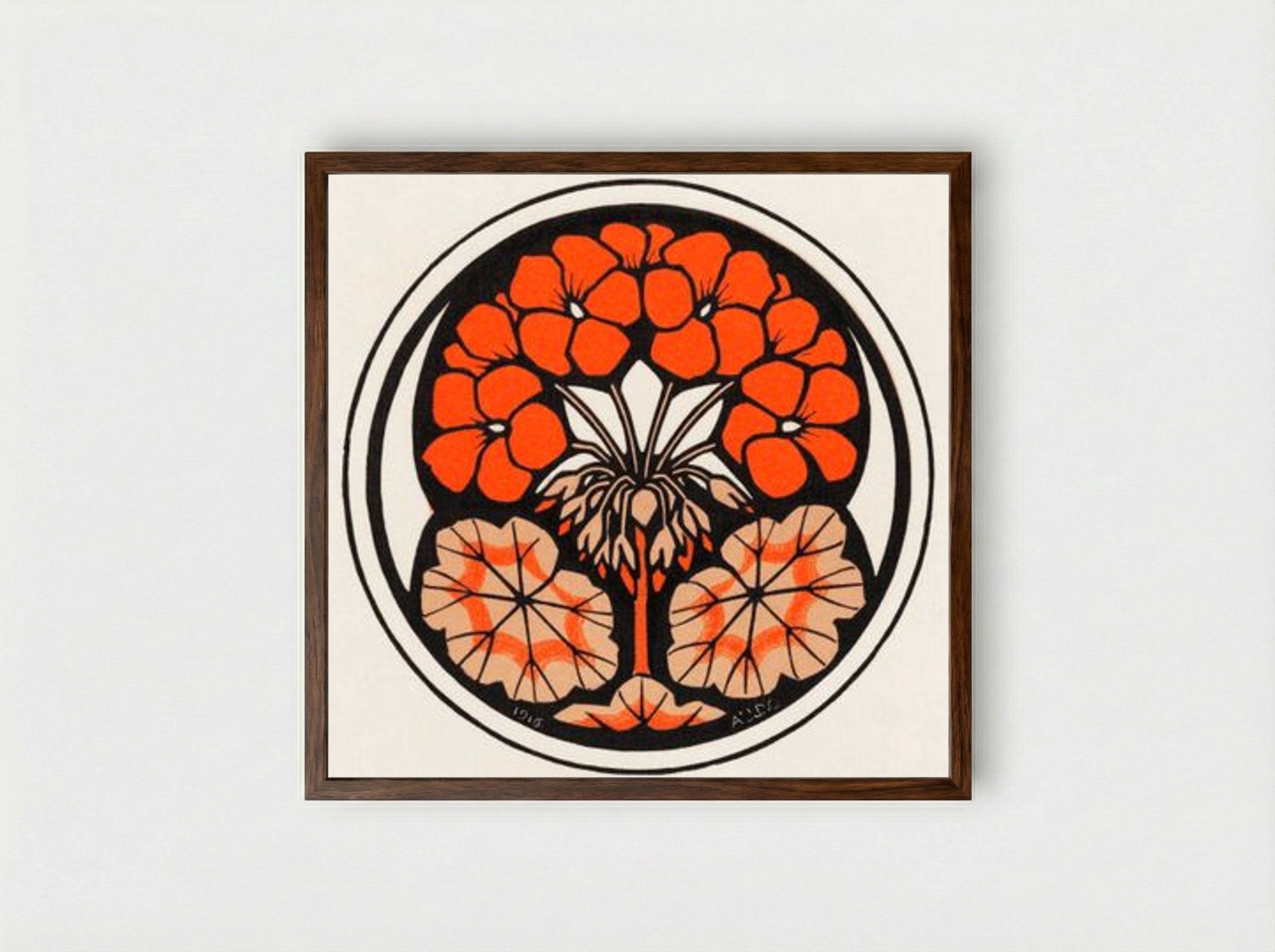 East Indian Cherry - Julie de Graag - Framed Print Dark Wood