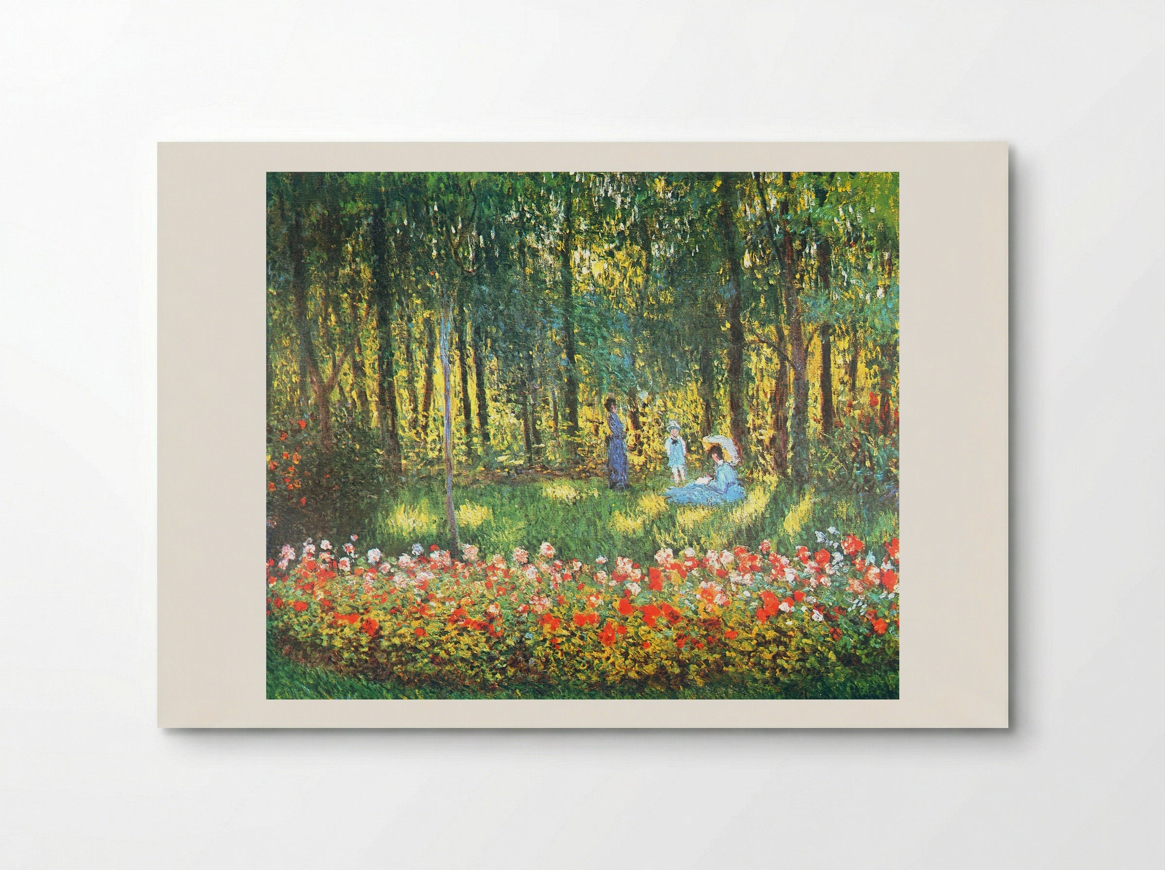 The Artist's Family in the Garden at Argenteuil - Claude Monet - Poster