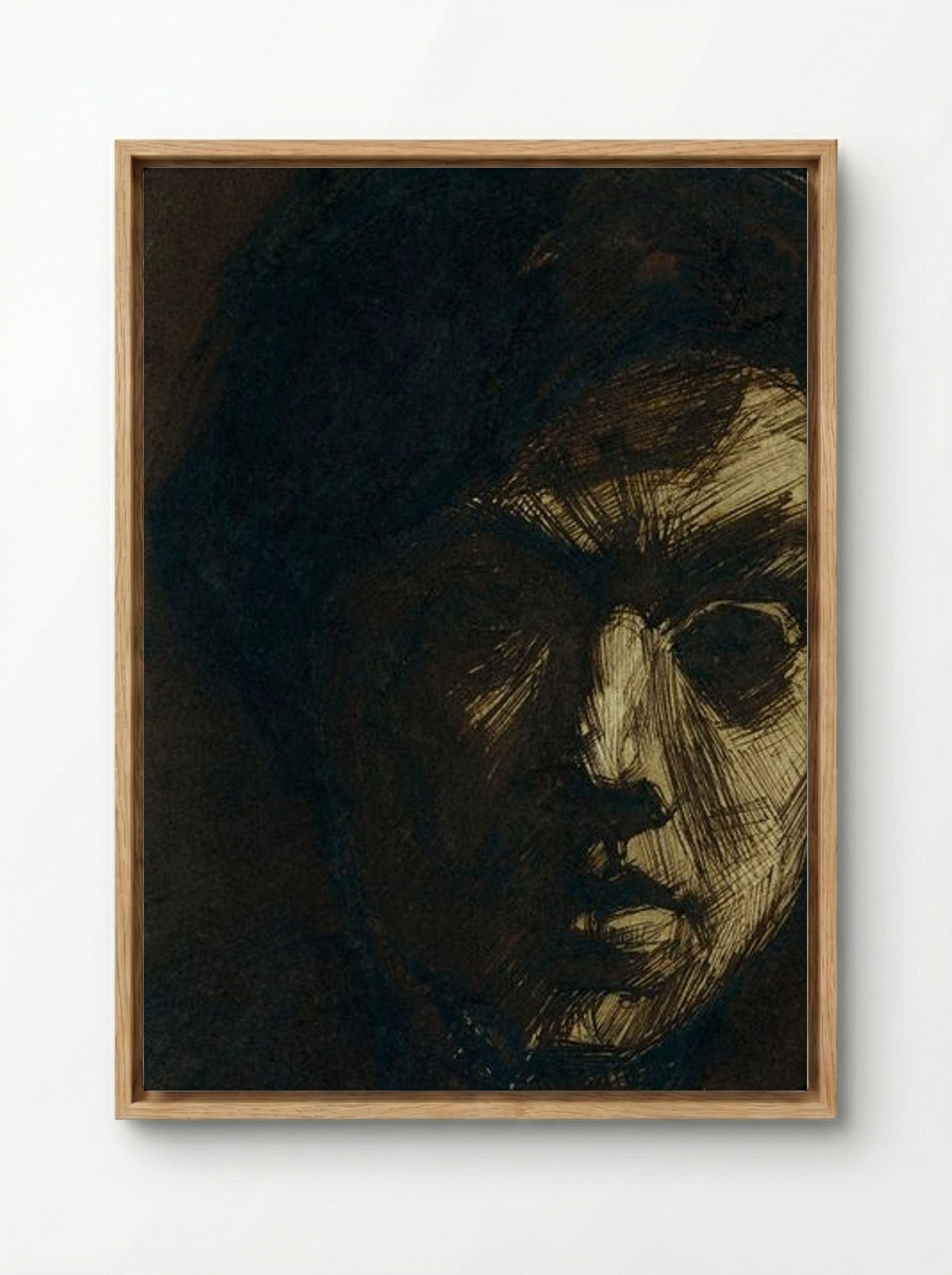 Self-Portrait of the Painter Jan Toorop - Jan Toorop - Framed Canvas Wood