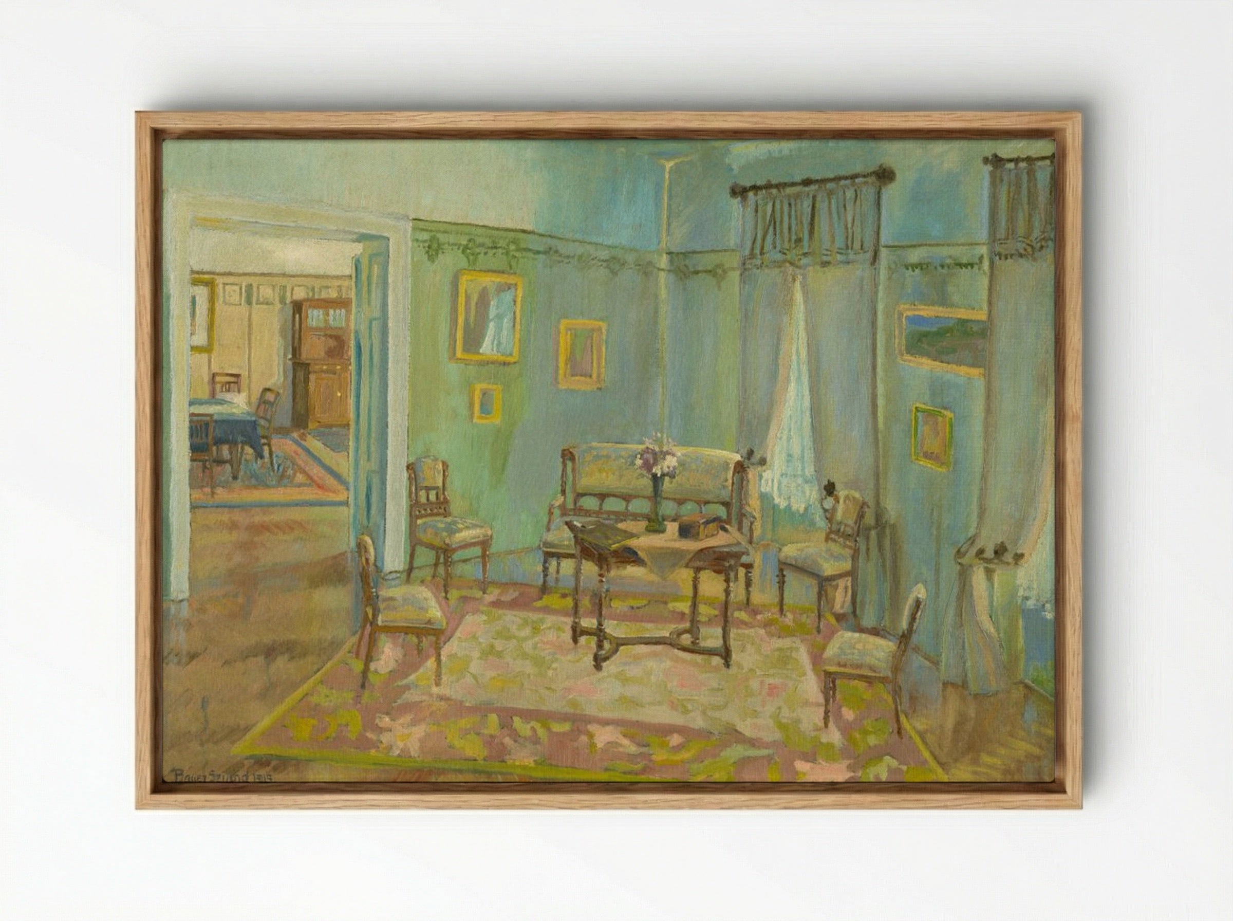 Room Interior - Konstantin Bauer - Framed Canvas Wood