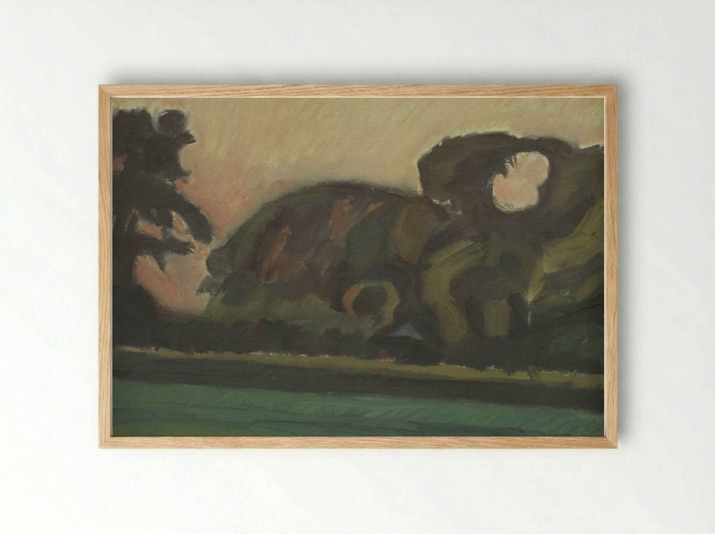 Landscape after Sunset - Harald Giersing - Framed Print Wood