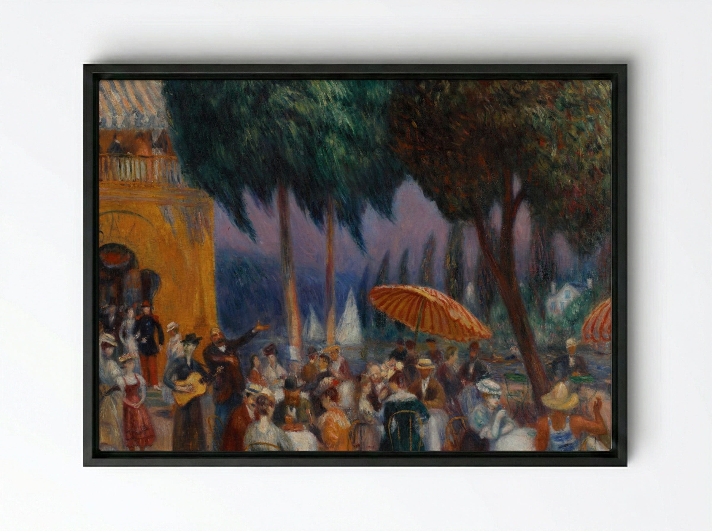 Sunday on the Marne - William James Glackens - Framed Canvas Black