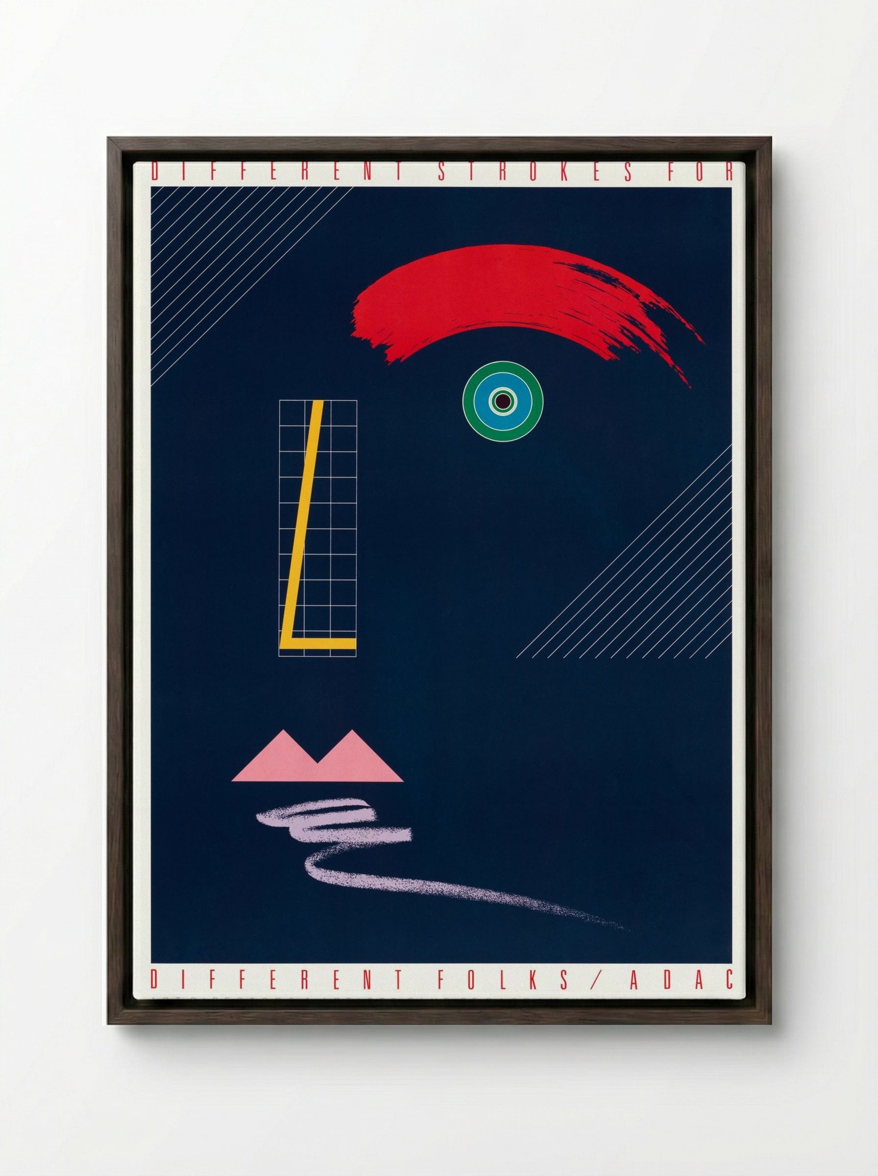 Different Strokes for Different Folks / ADAC - McRay Magleby - Framed Canvas Dark Wood