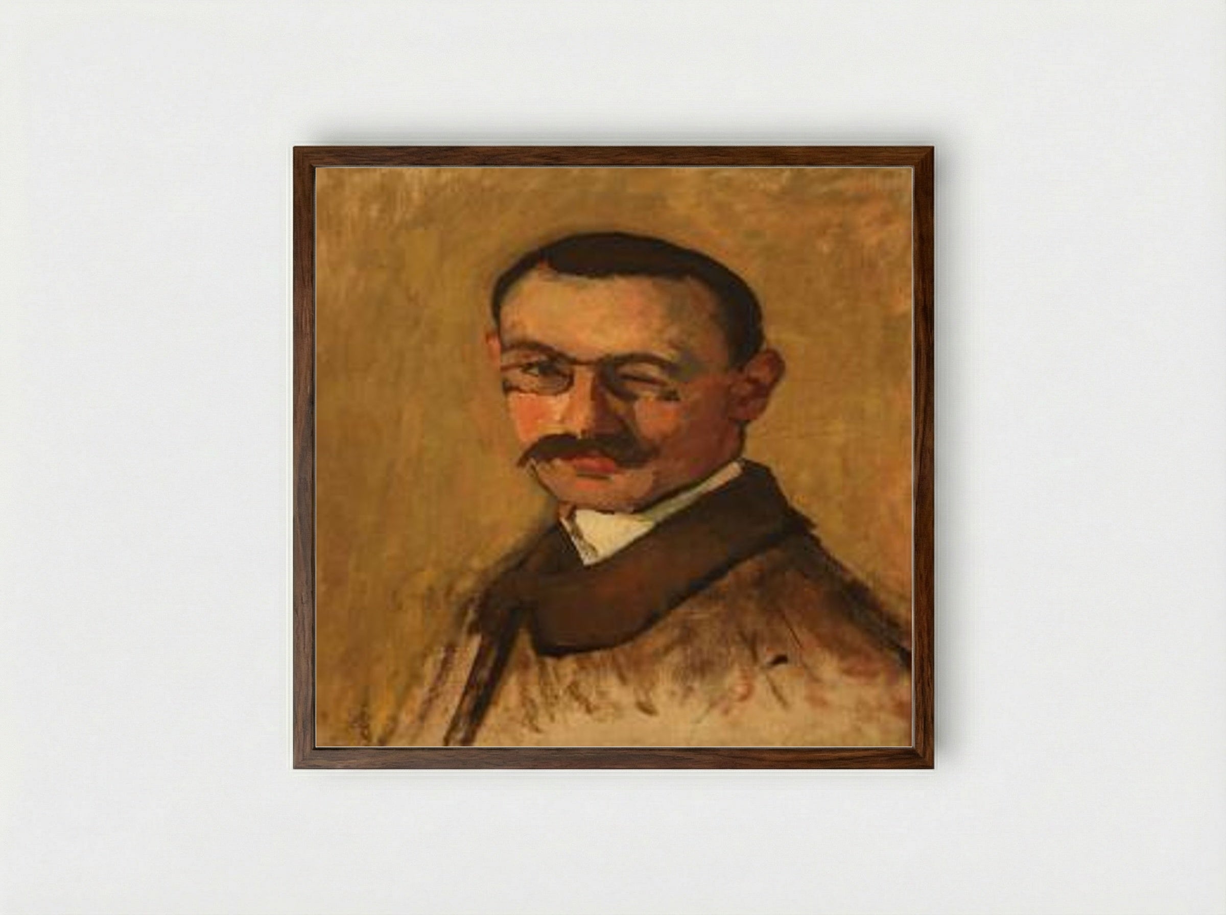 Self-Portrait (Albert Marquet) - Albert Marquet - Framed Print Dark Wood