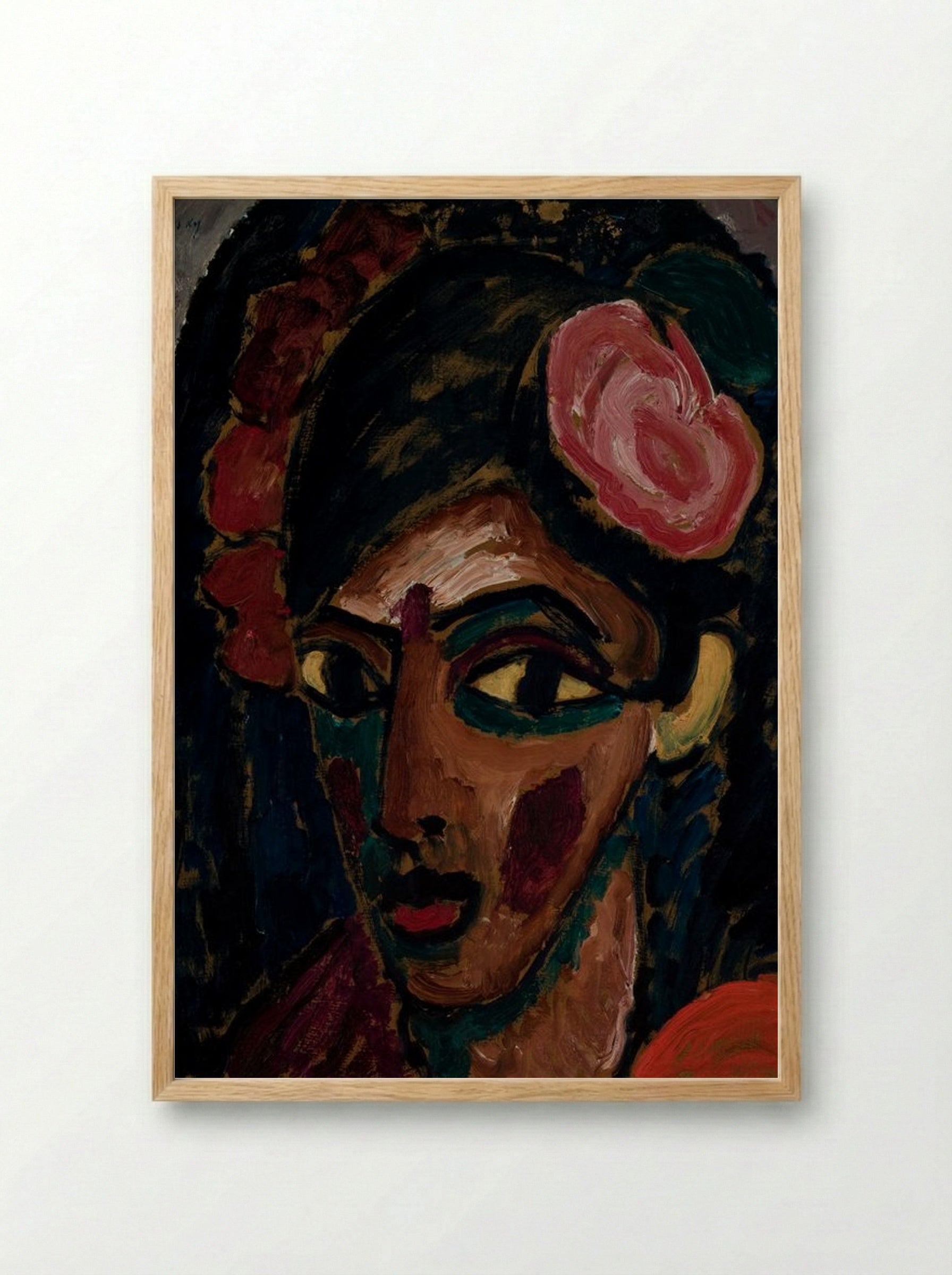 Egyptian Girl - Alexej von Jawlensky - Framed Print Wood