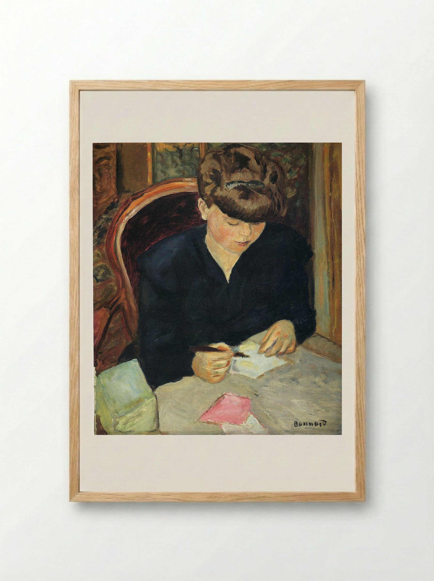 The Letter - Pierre Bonnard - Framed Print Wood