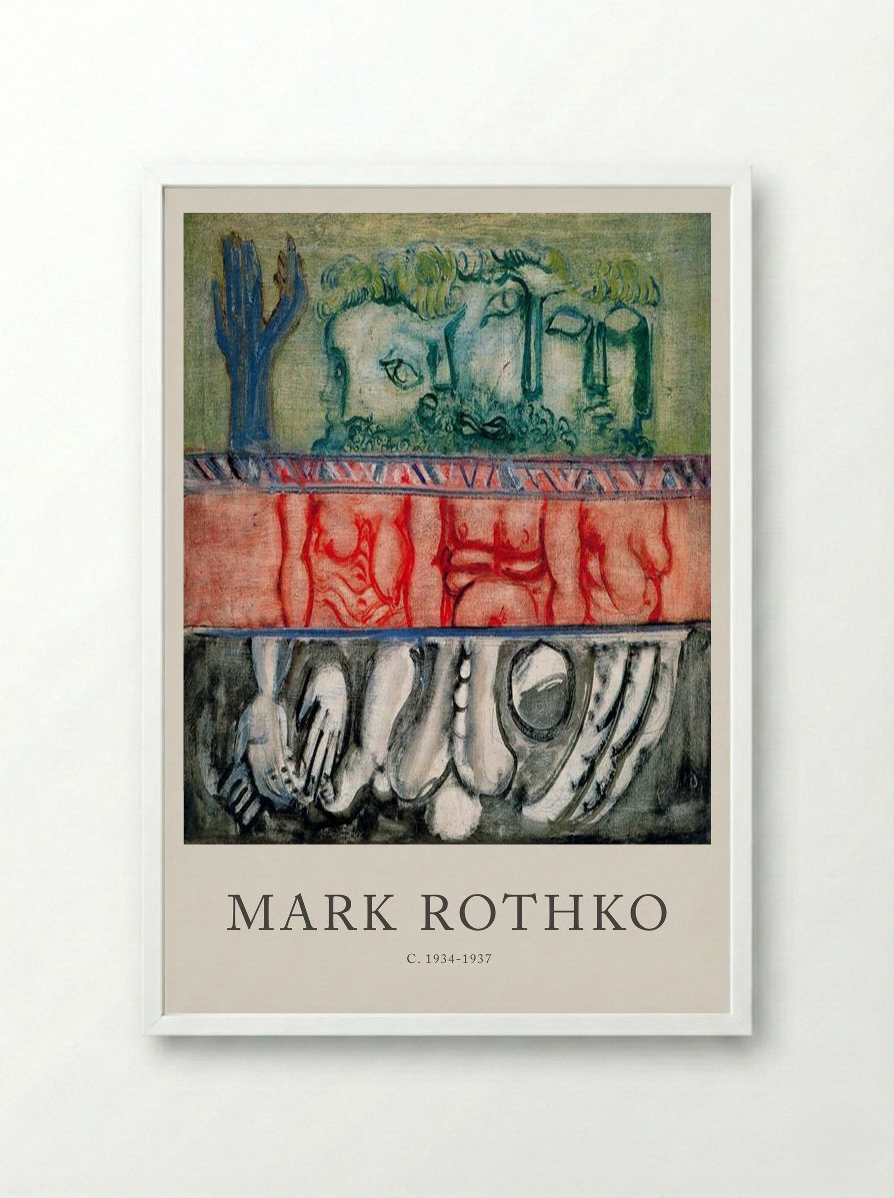 Untitled (Figurative Composition) - Mark Rothko - Framed Print White