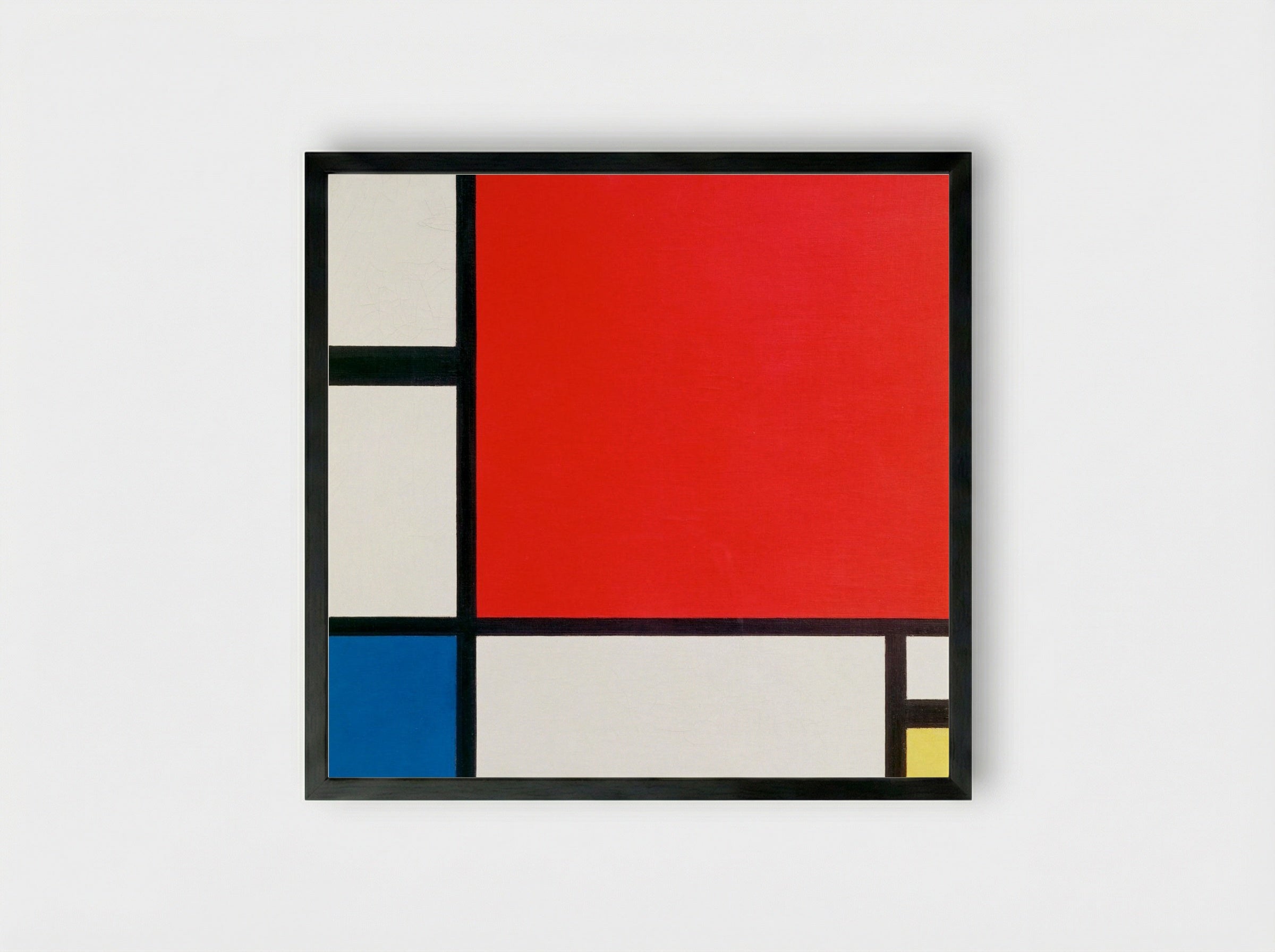 Composition with Red, Blue, and Yellow - Piet Mondrian - Framed Print Black