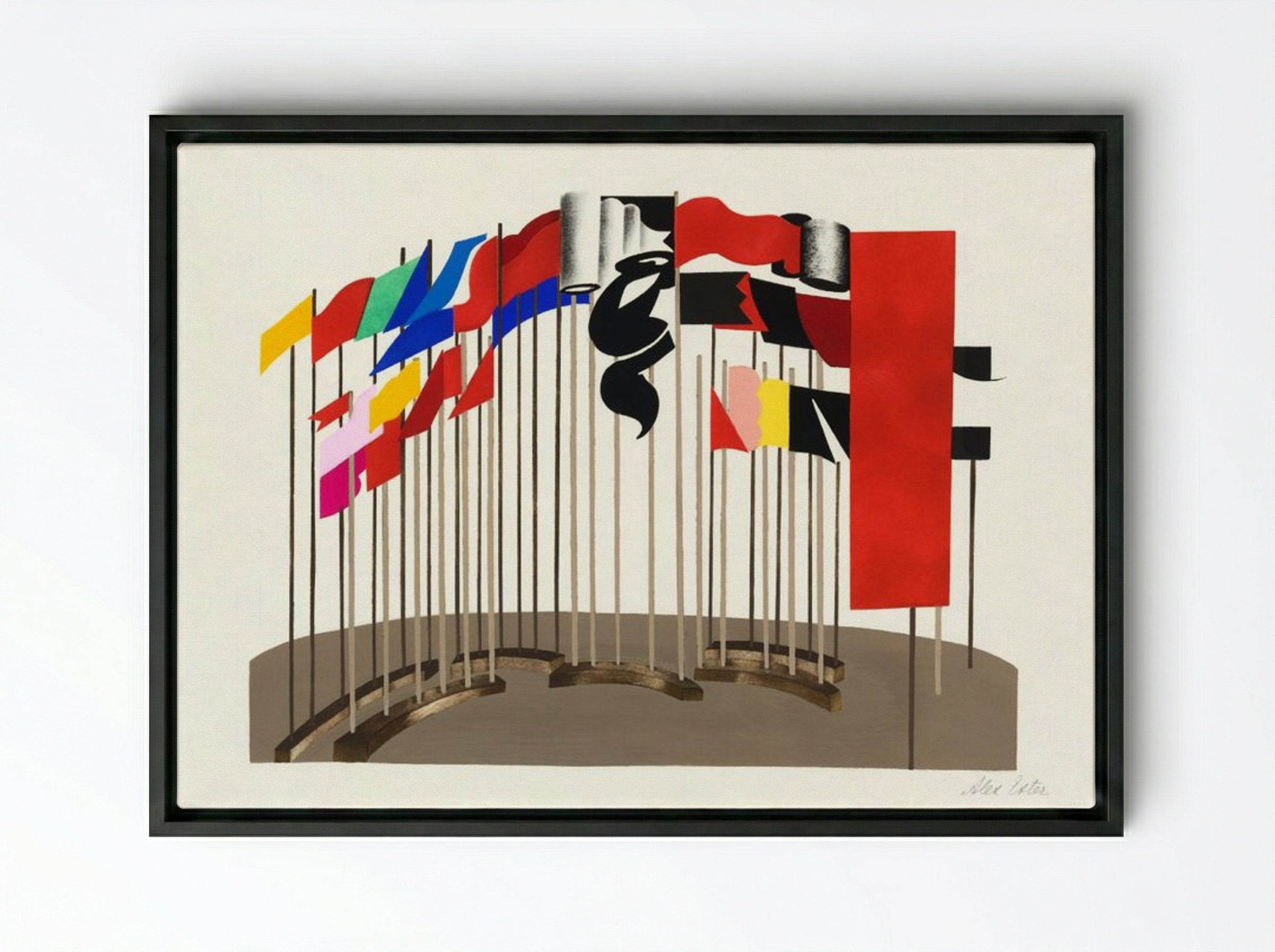 Maquettes de théâtre i.-xv. - Alexandra Exter - Framed Canvas Black