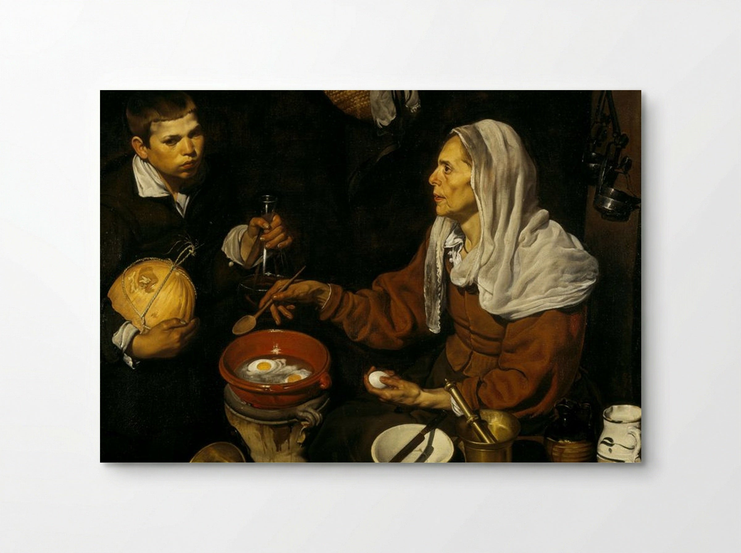 Vieja friendo huevos (Old Woman Frying Eggs) - Diego Velázquez - Poster