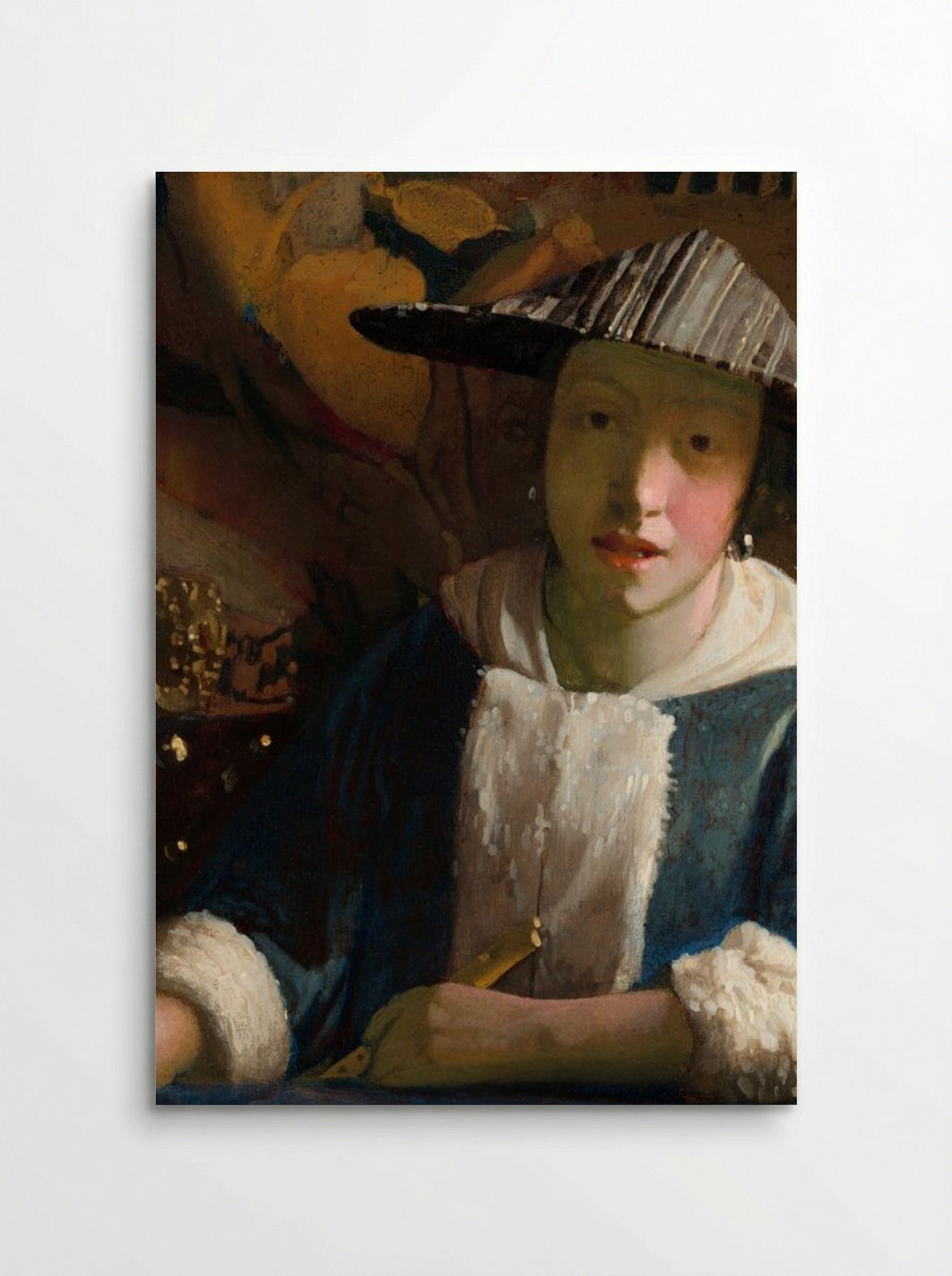 Girl with a Flute - Johannes Vermeer - Poster