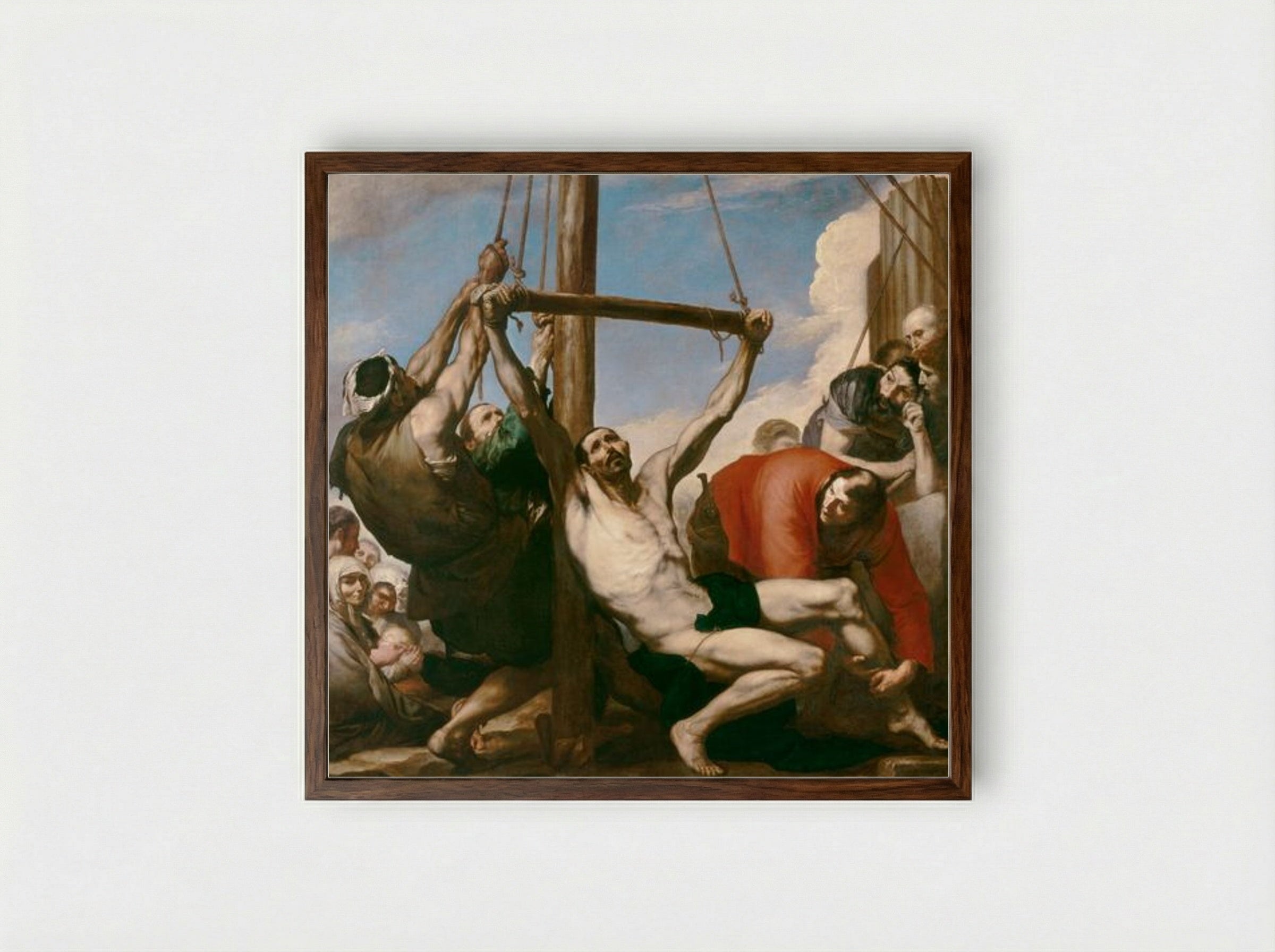 The Martyrdom of Saint Philip - Jusepe de Ribera - Framed Print Dark Wood