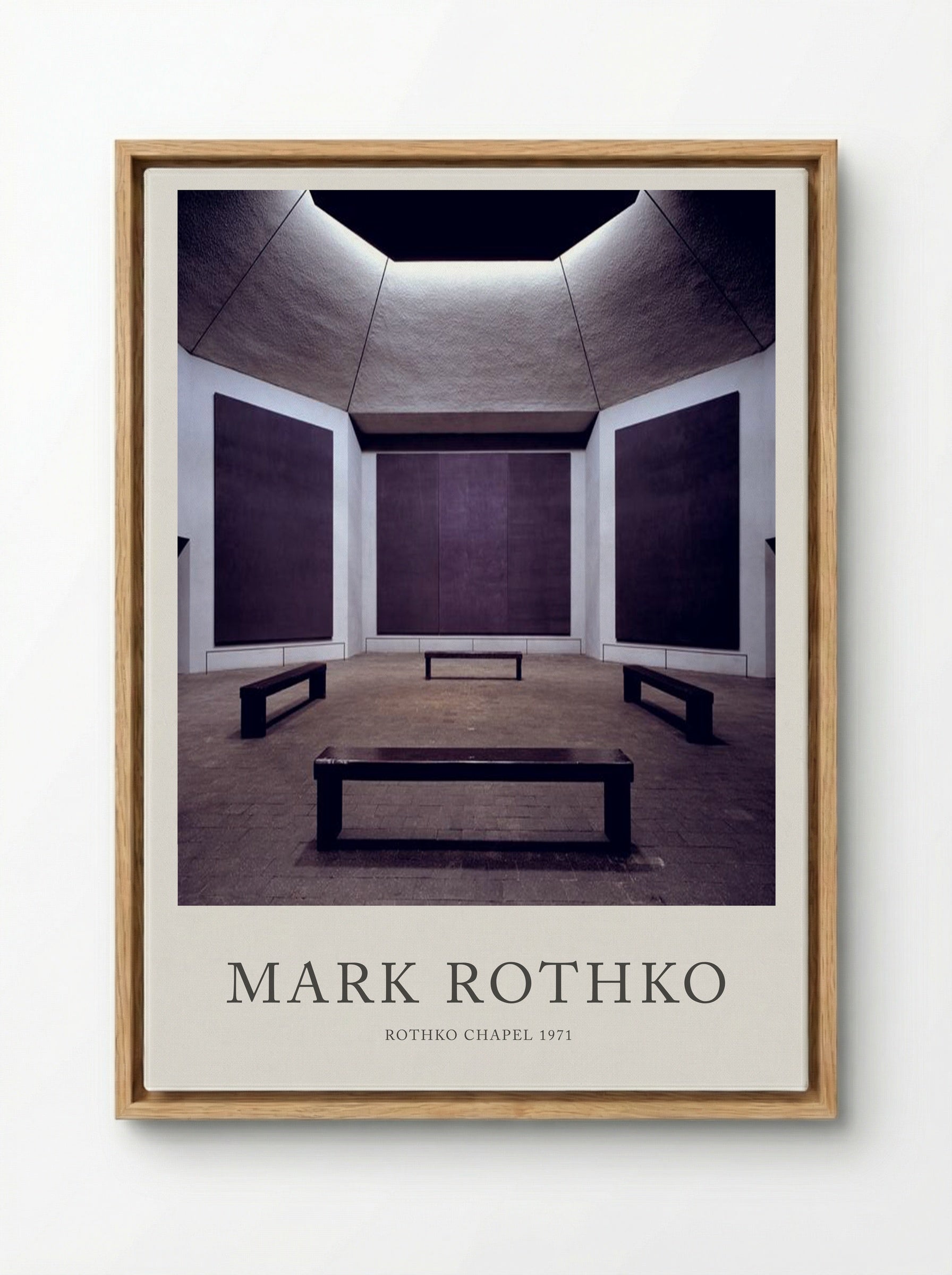 Rothko Chapel Interior - Mark Rothko - Framed Canvas Wood