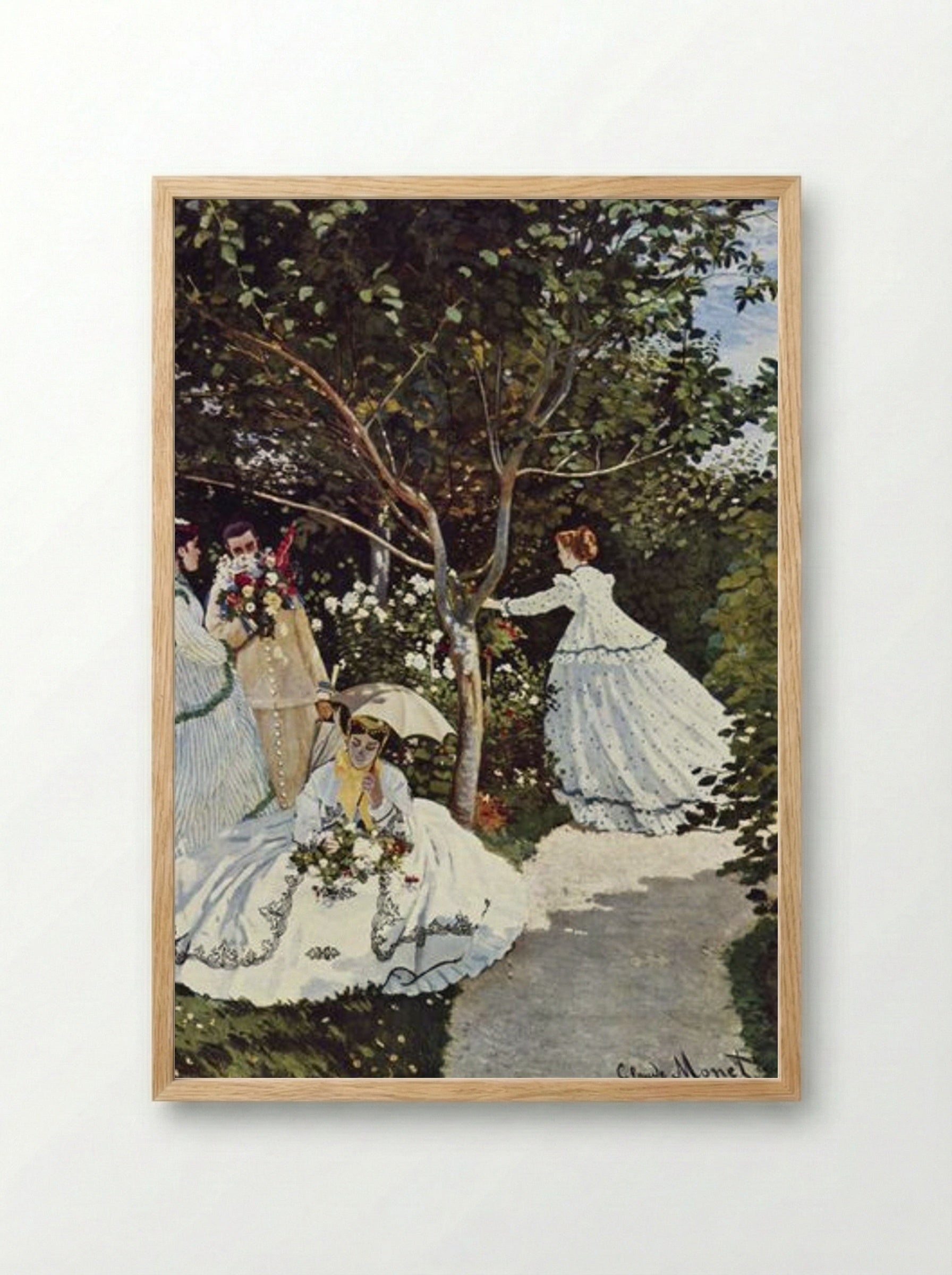 Women in the Garden - Claude Monet - Framed Print Wood