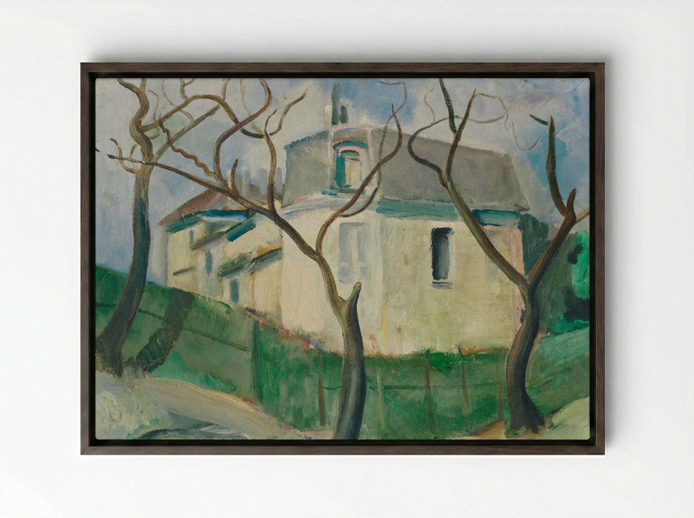 Villa in the Garden - Cyprián Majerník - Framed Canvas Dark Wood
