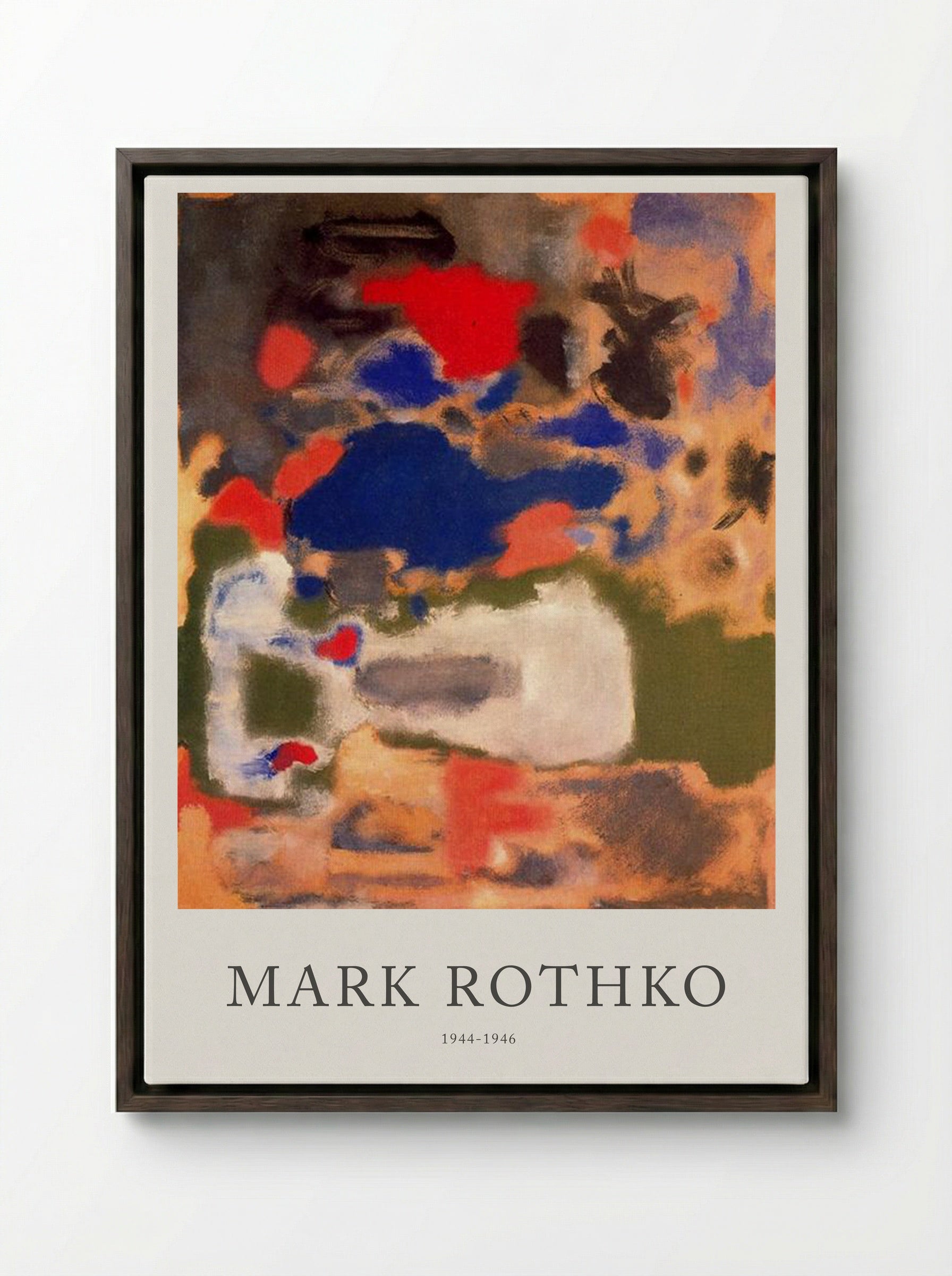 Untitled (Multiform Composition) - Mark Rothko - Framed Canvas Dark Wood