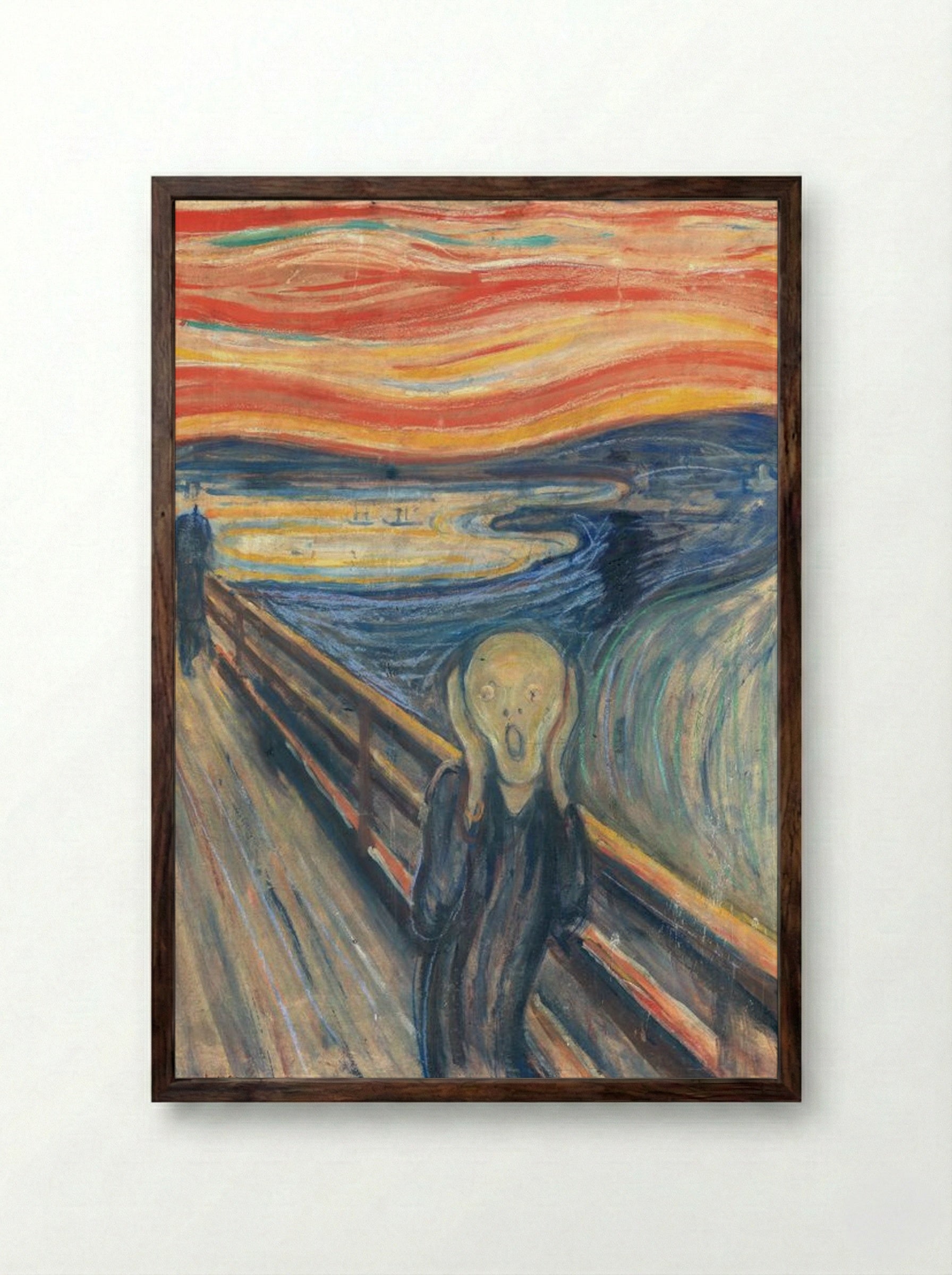 The Scream - Edvard Munch - Framed Print Dark Wood