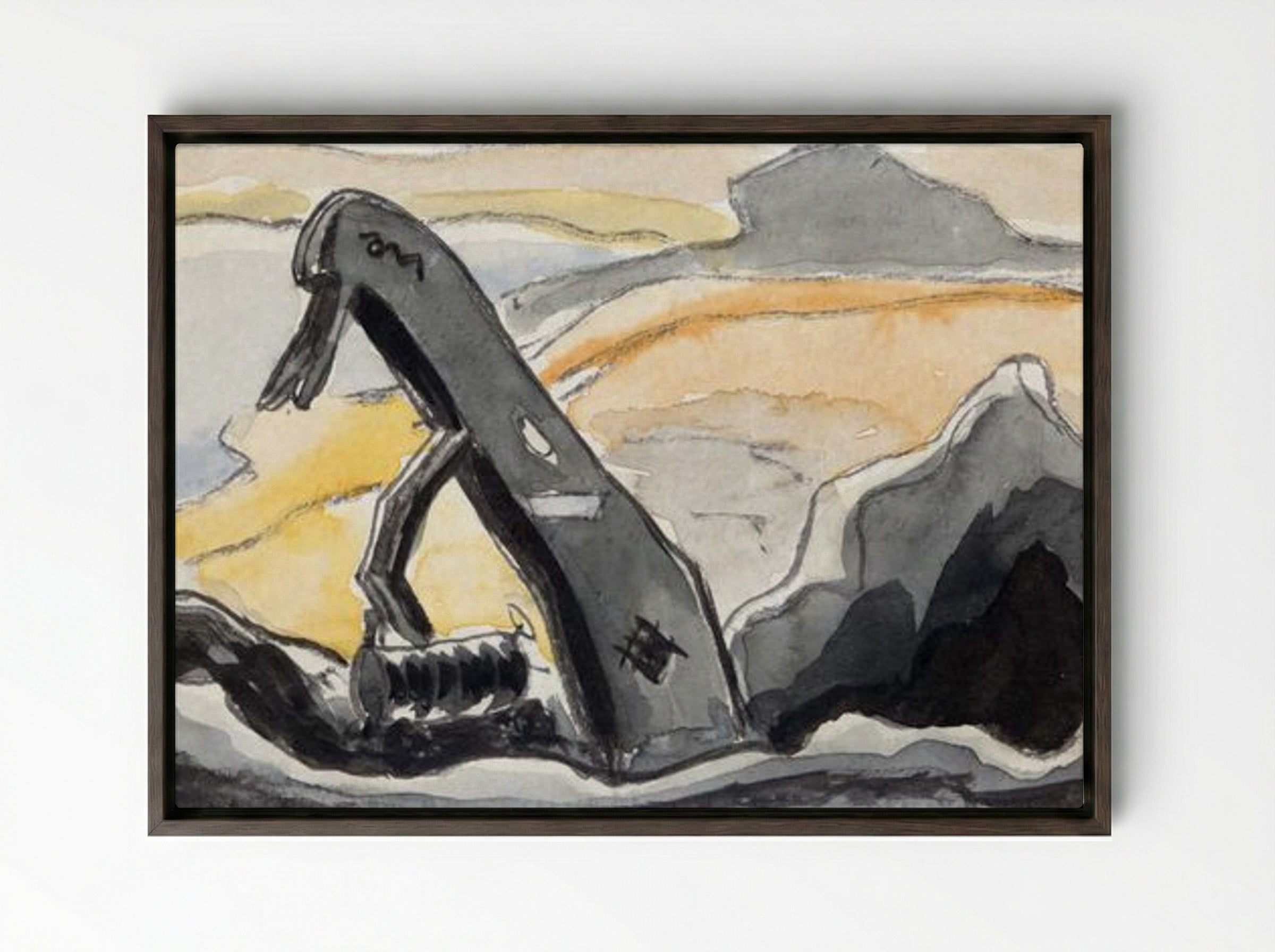 Steam Shovel, Port Washington - Arthur Dove - Framed Canvas Dark Wood