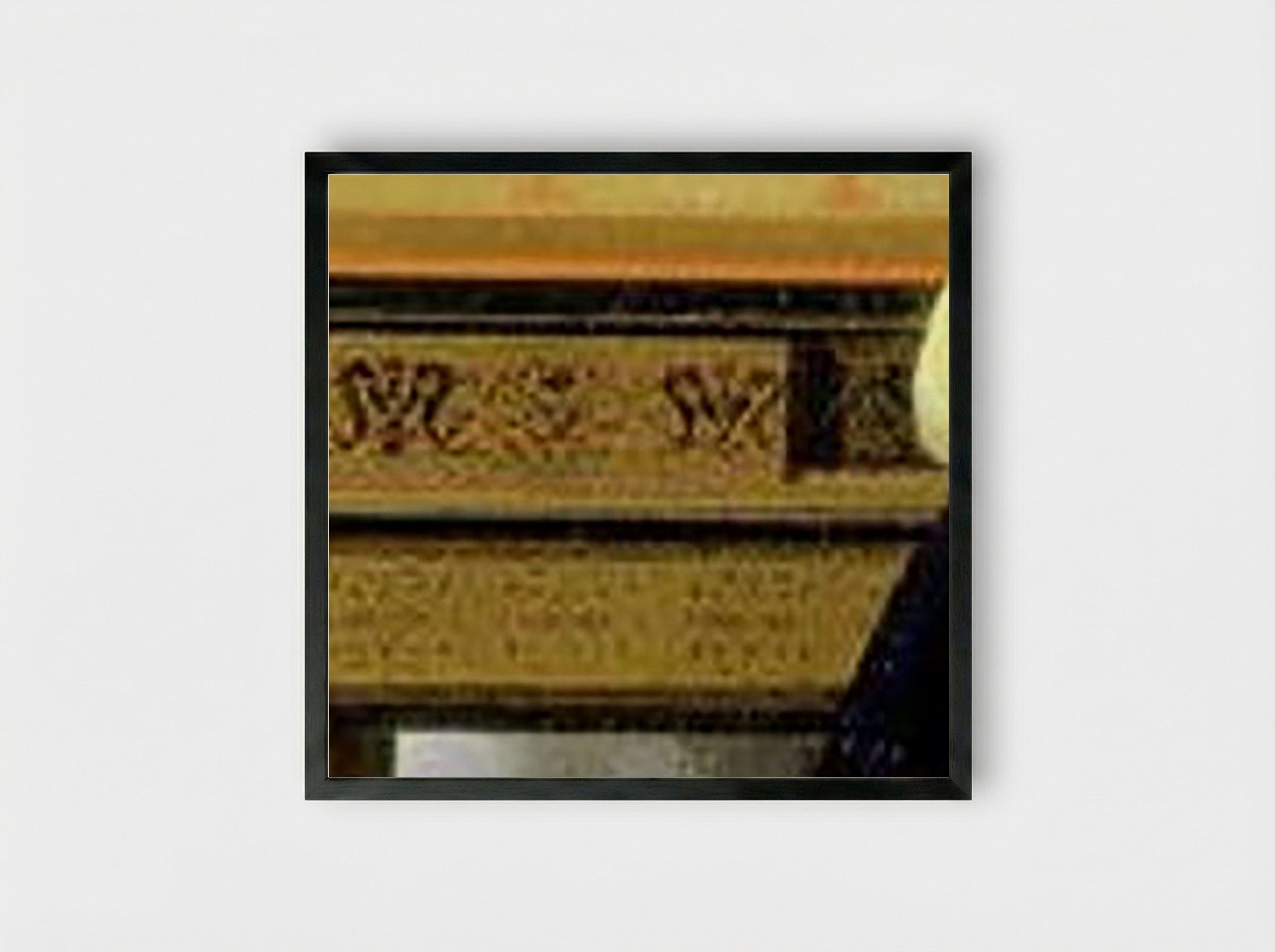 The Music Lesson - Johannes Vermeer - Framed Print Black
