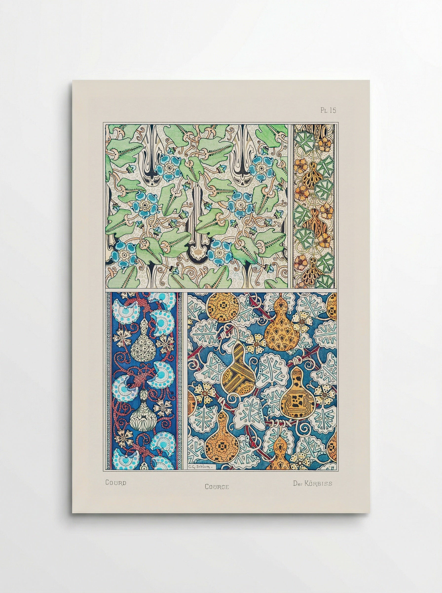 Courge (White-Flowered Gourd) from La Plante et ses Applications ornementales - Maurice Pillard Verneuil - Poster