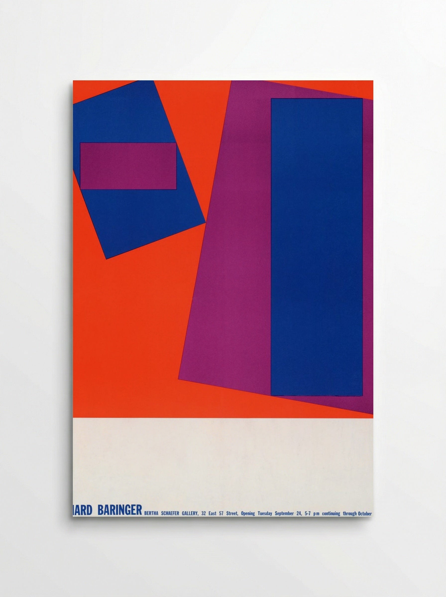 Untitled (Geometric Abstraction, 1963 Exhibition Poster) - Richard Baringer - Poster