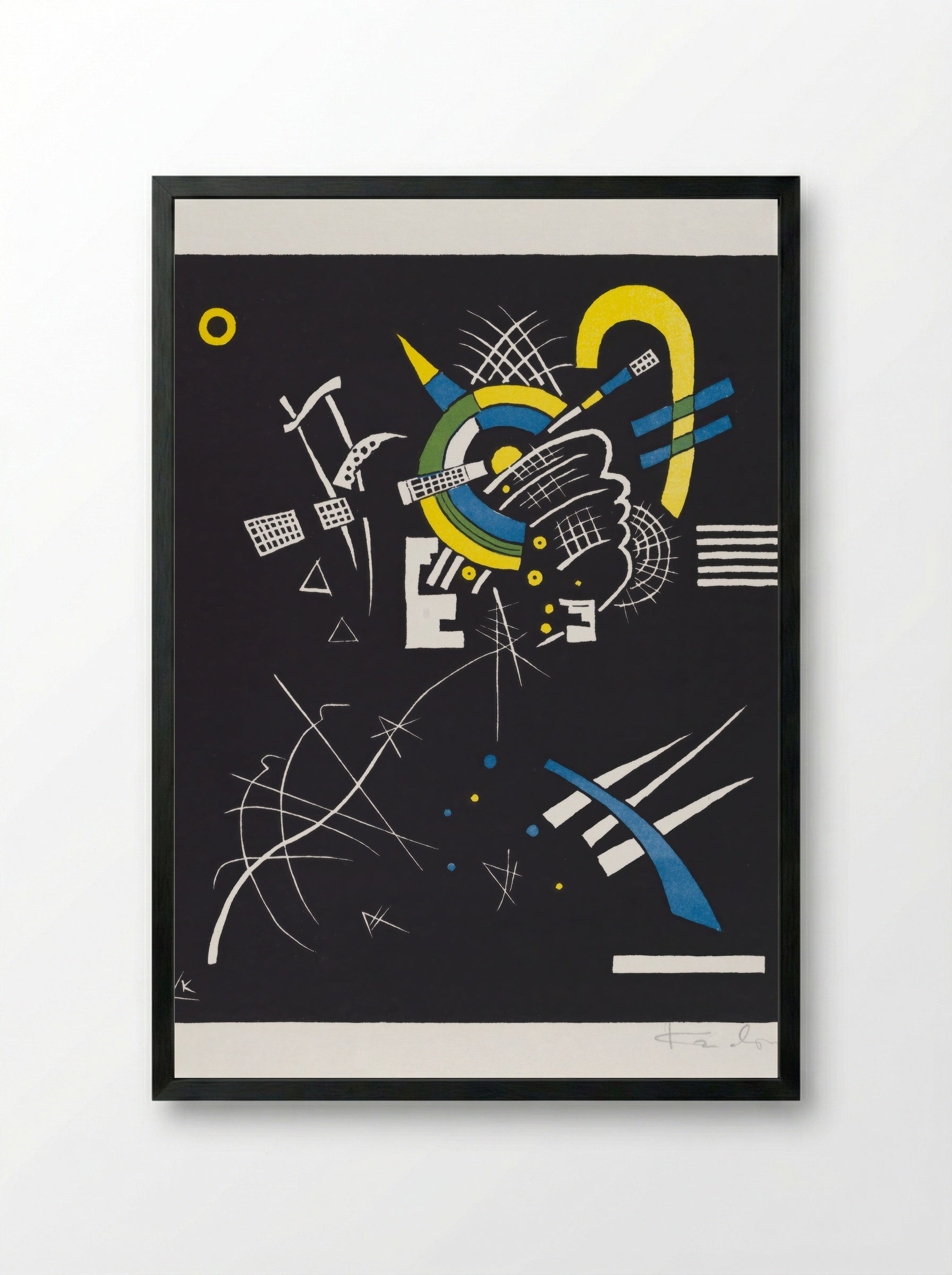 Kleine Welten (Small Worlds) - Wassily Kandinsky - Framed Print Black