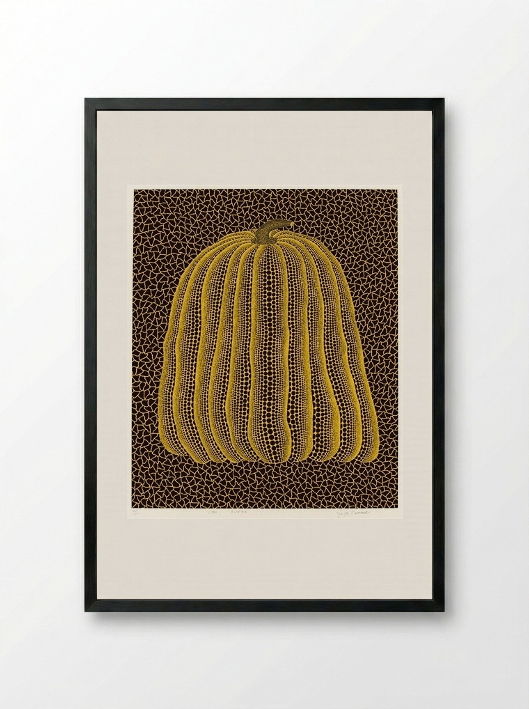 Yellow Pumpkin - Yayoi Kusama - Framed Print Black
