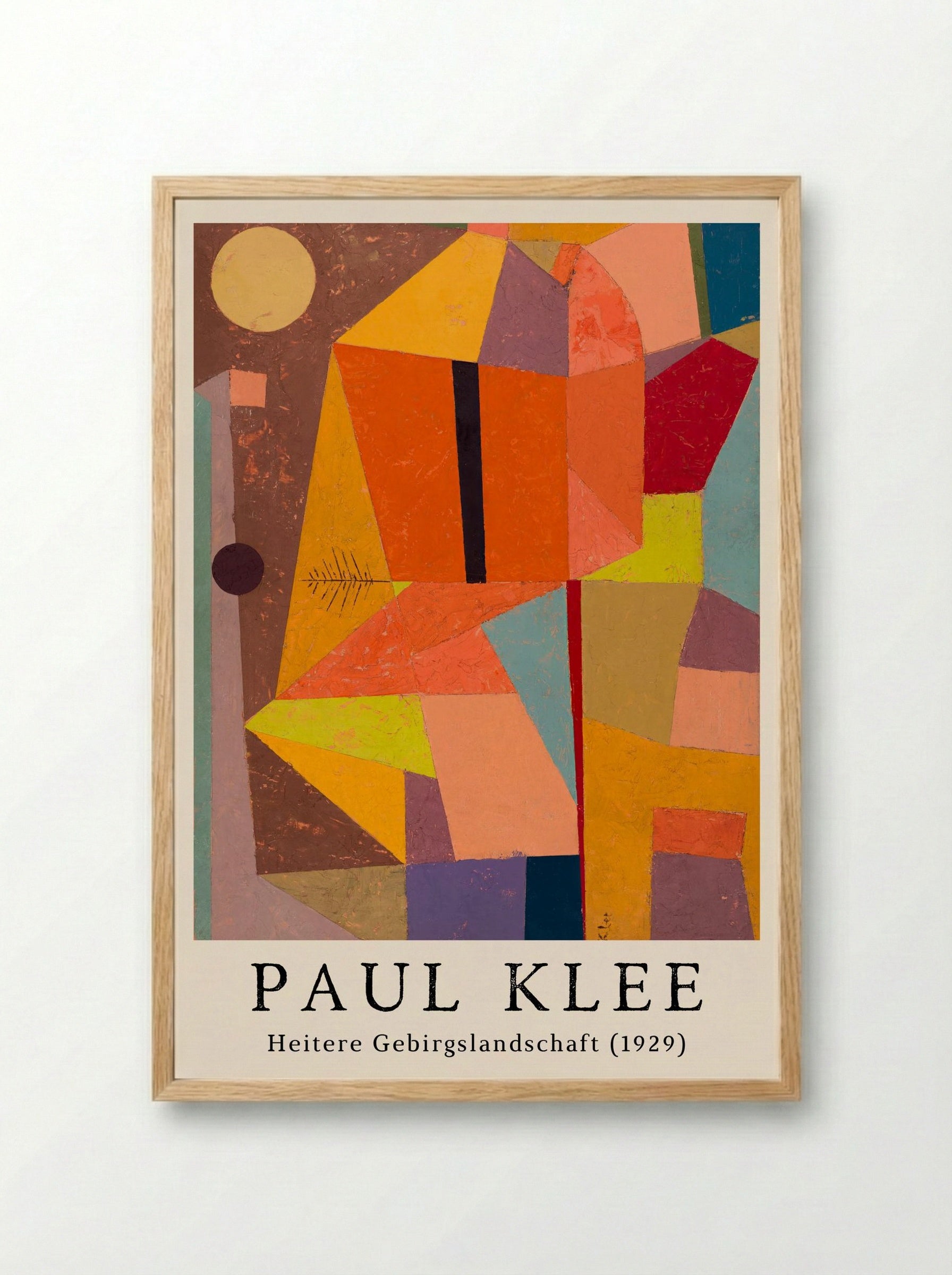 Heitere Gebirgslandschaft - Paul Klee - Framed Print Wood