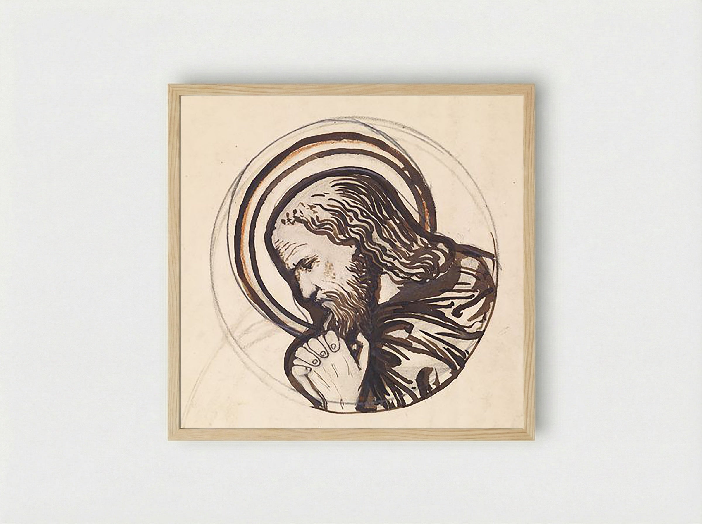 Study of Saint Paul - Fine Art Print - Framed Print Wood
