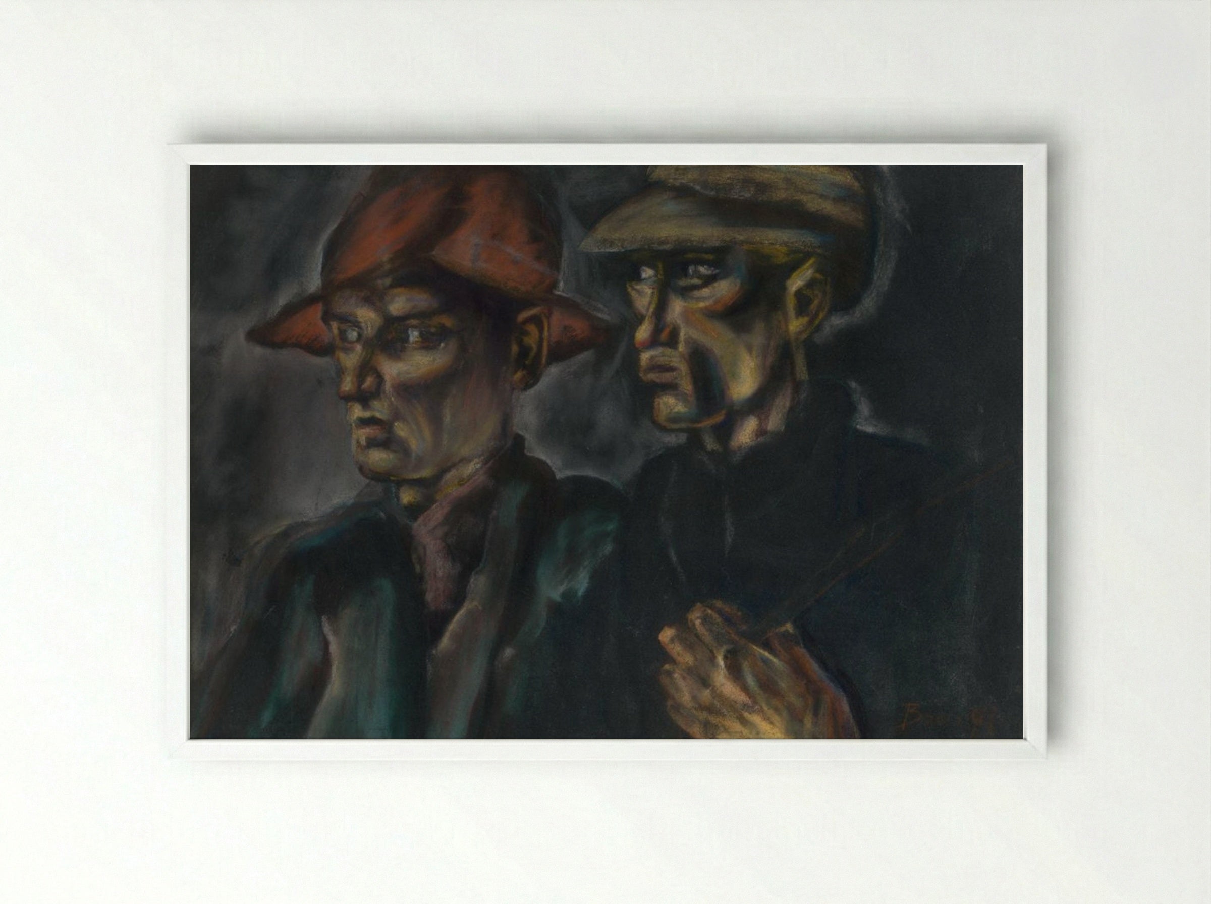 Tramps - Konstantin Bauer - Framed Print White