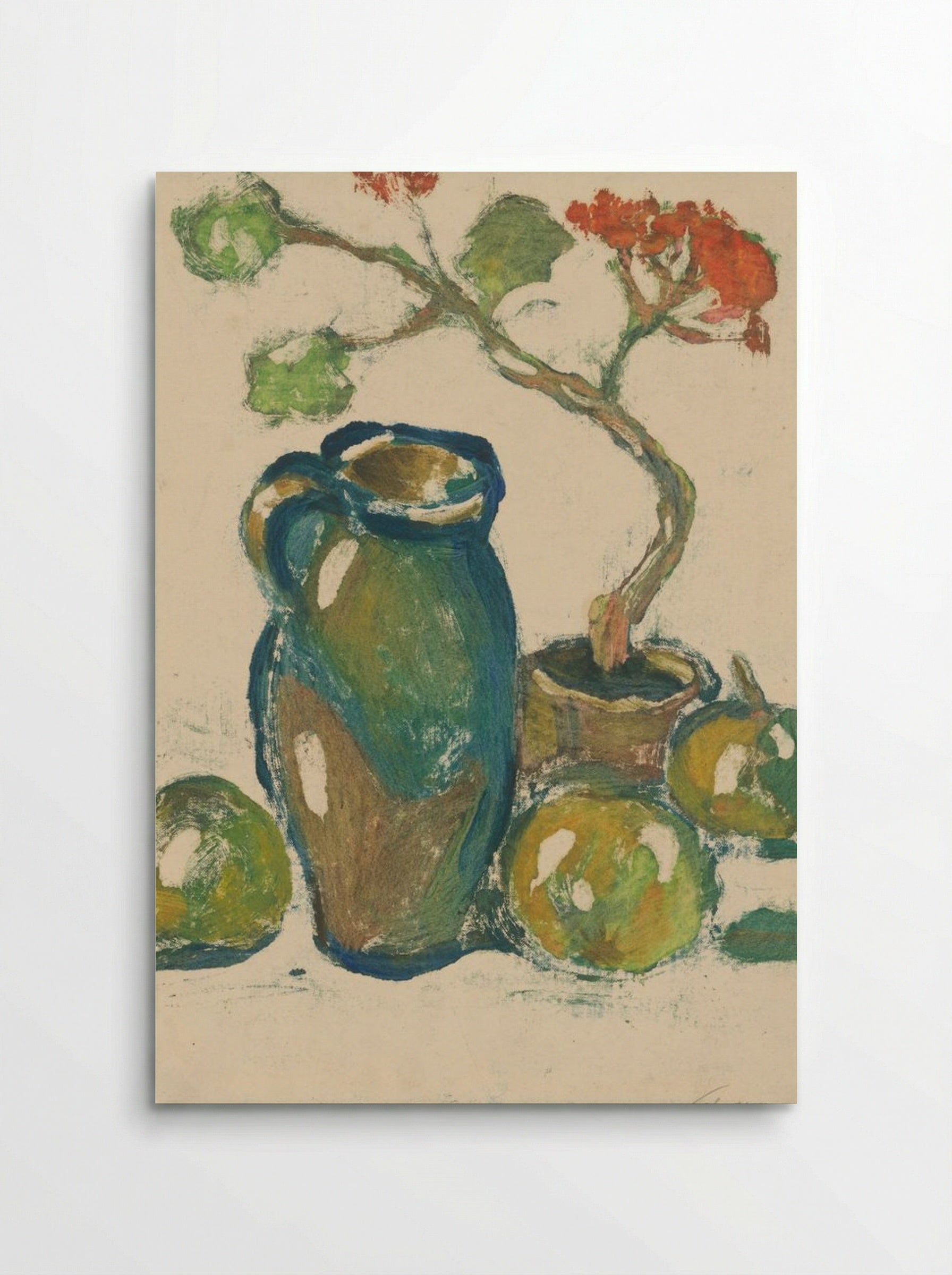 Still Life with Pitcher and Fruit - Zolo Palugyay - Poster