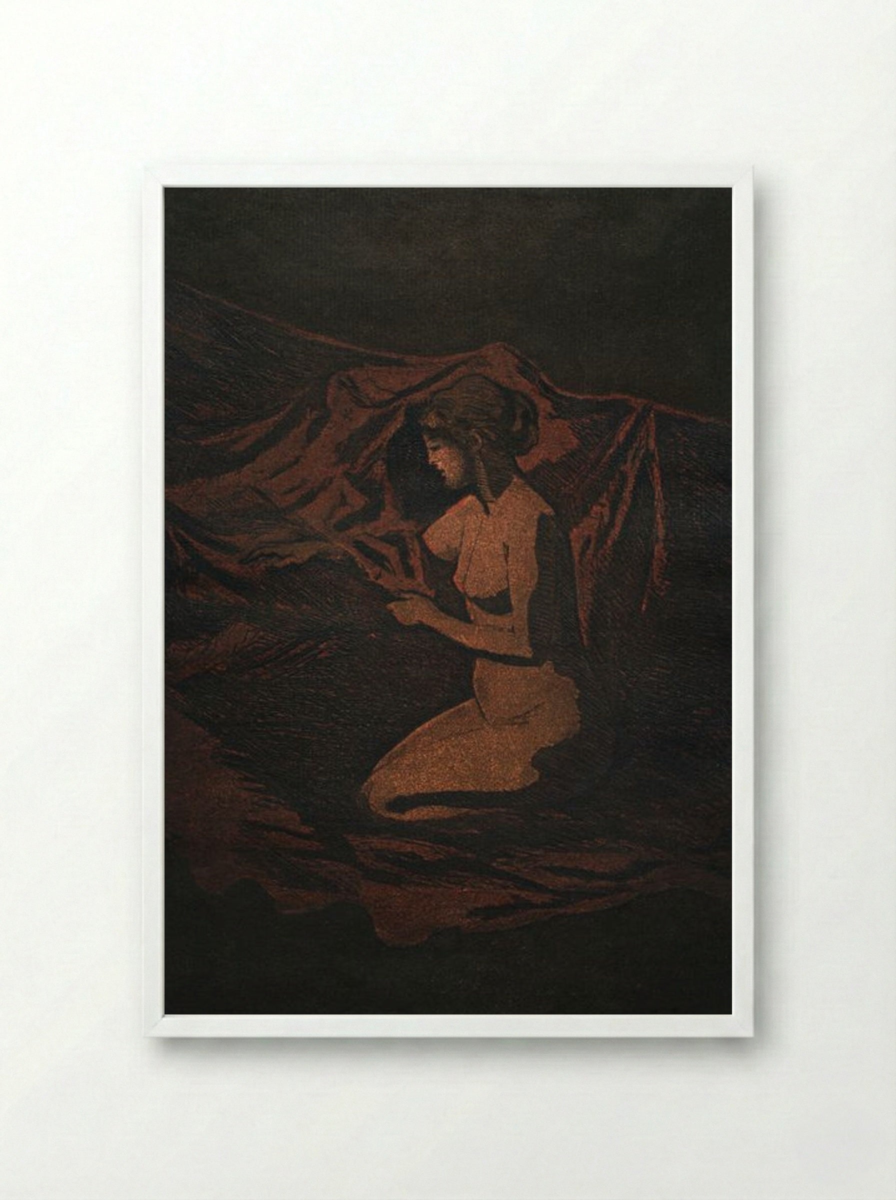 Embers Glow - Théodore Roussel - Framed Print White