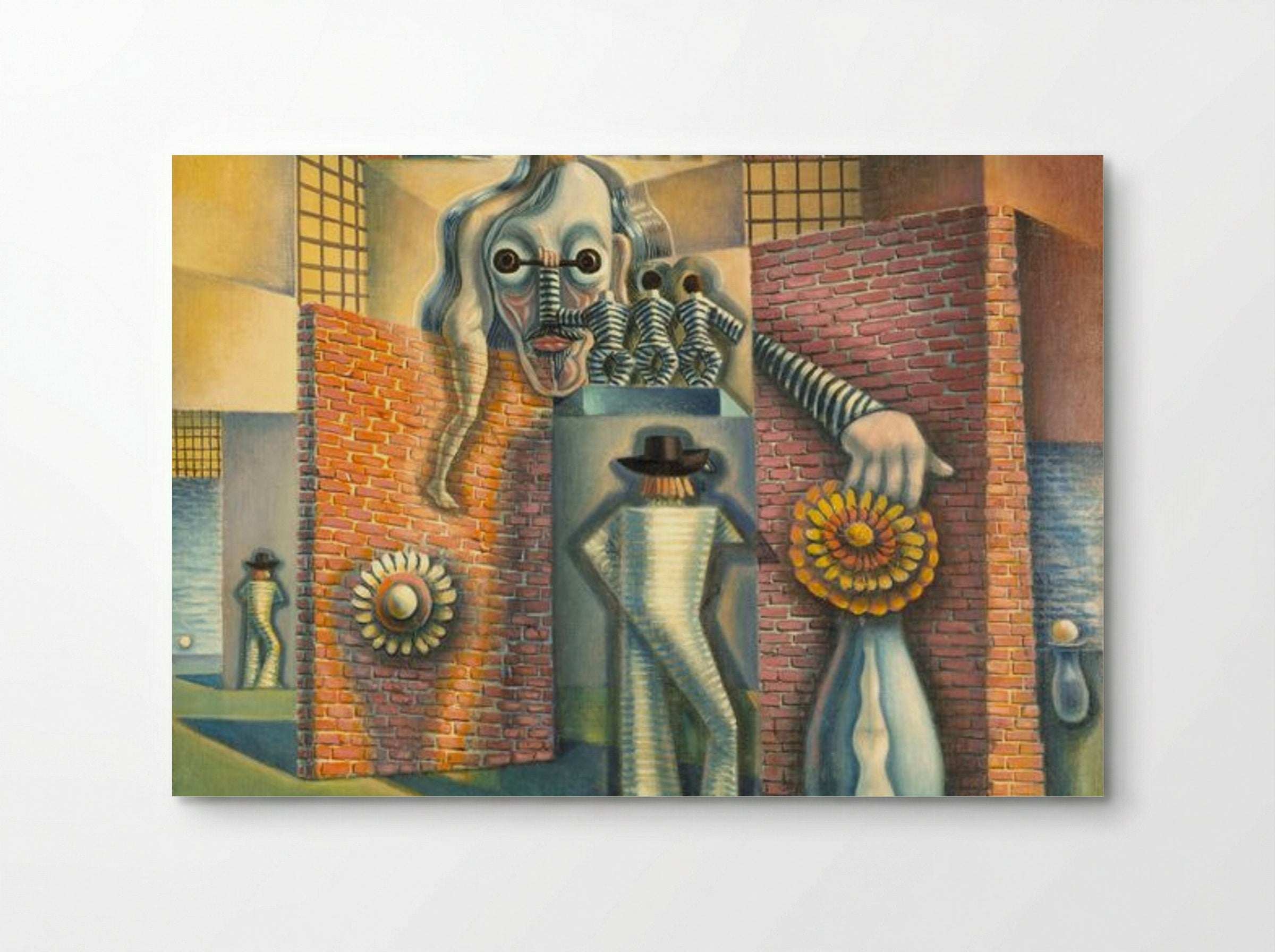 Untitled (Surrealist Composition with Figures) - Benjamin F. Berlin - Poster