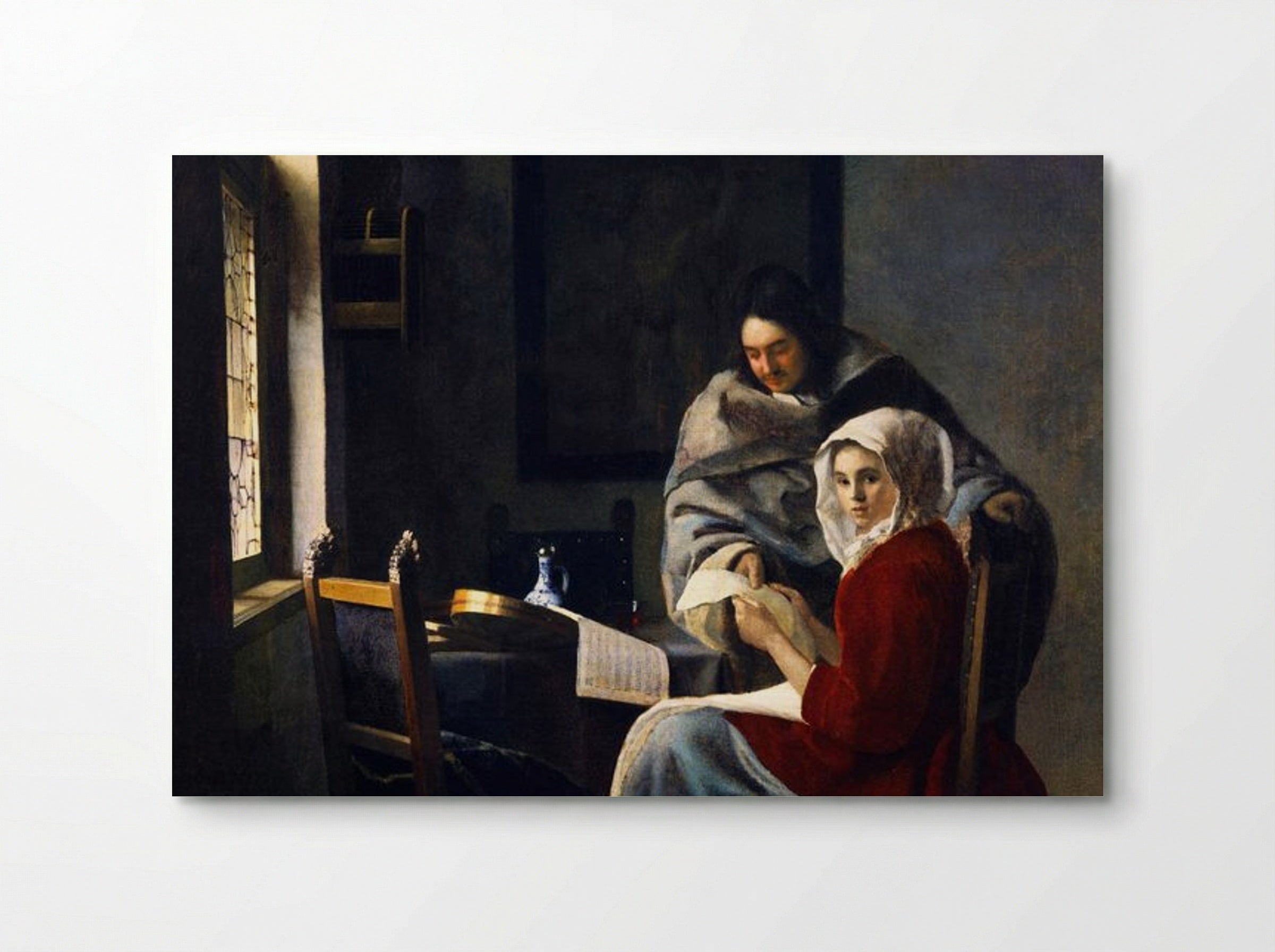 Girl Interrupted at Her Music - Johannes Vermeer - Poster