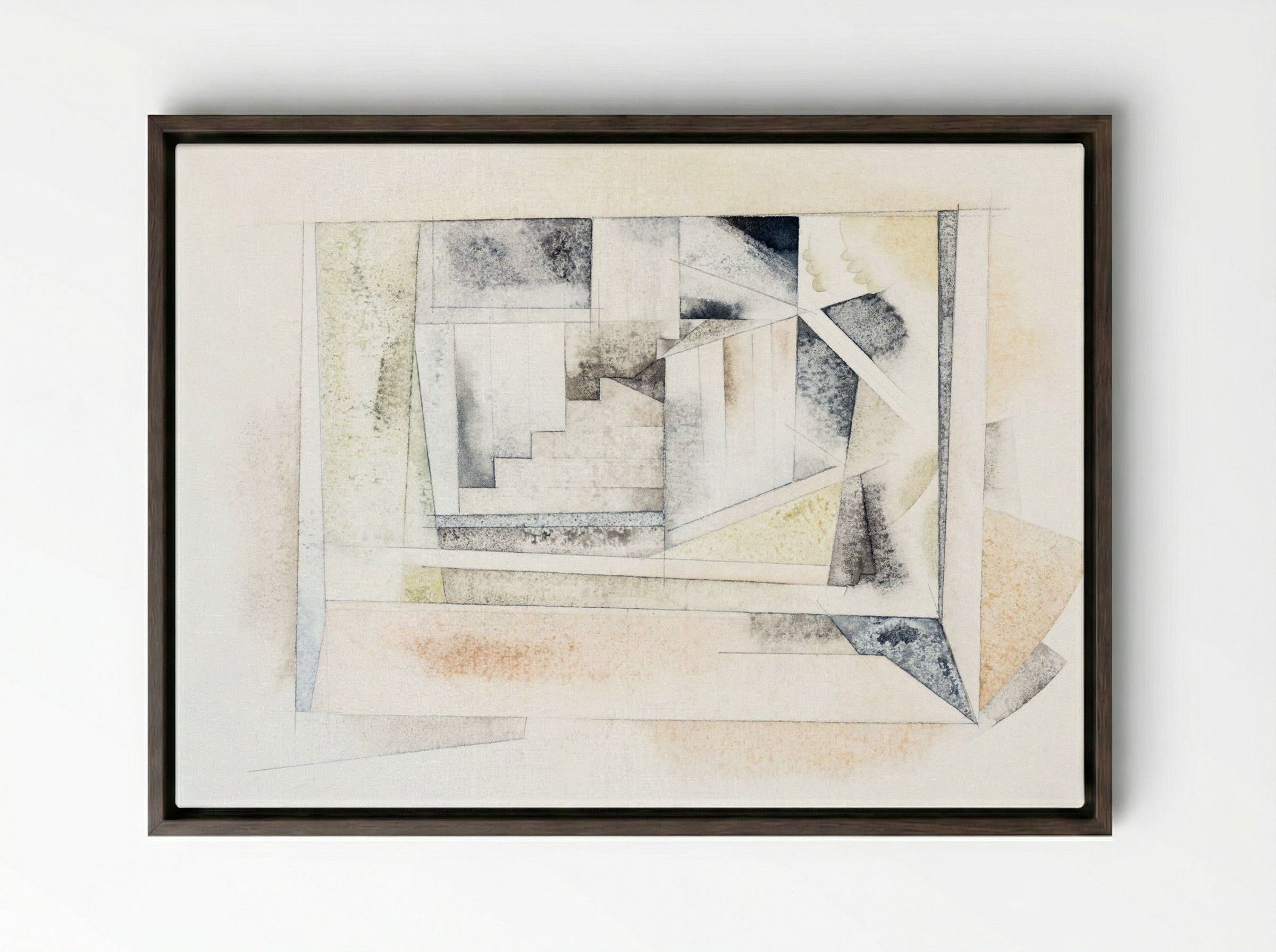Bermuda Stairway - Charles Demuth - Framed Canvas Dark Wood