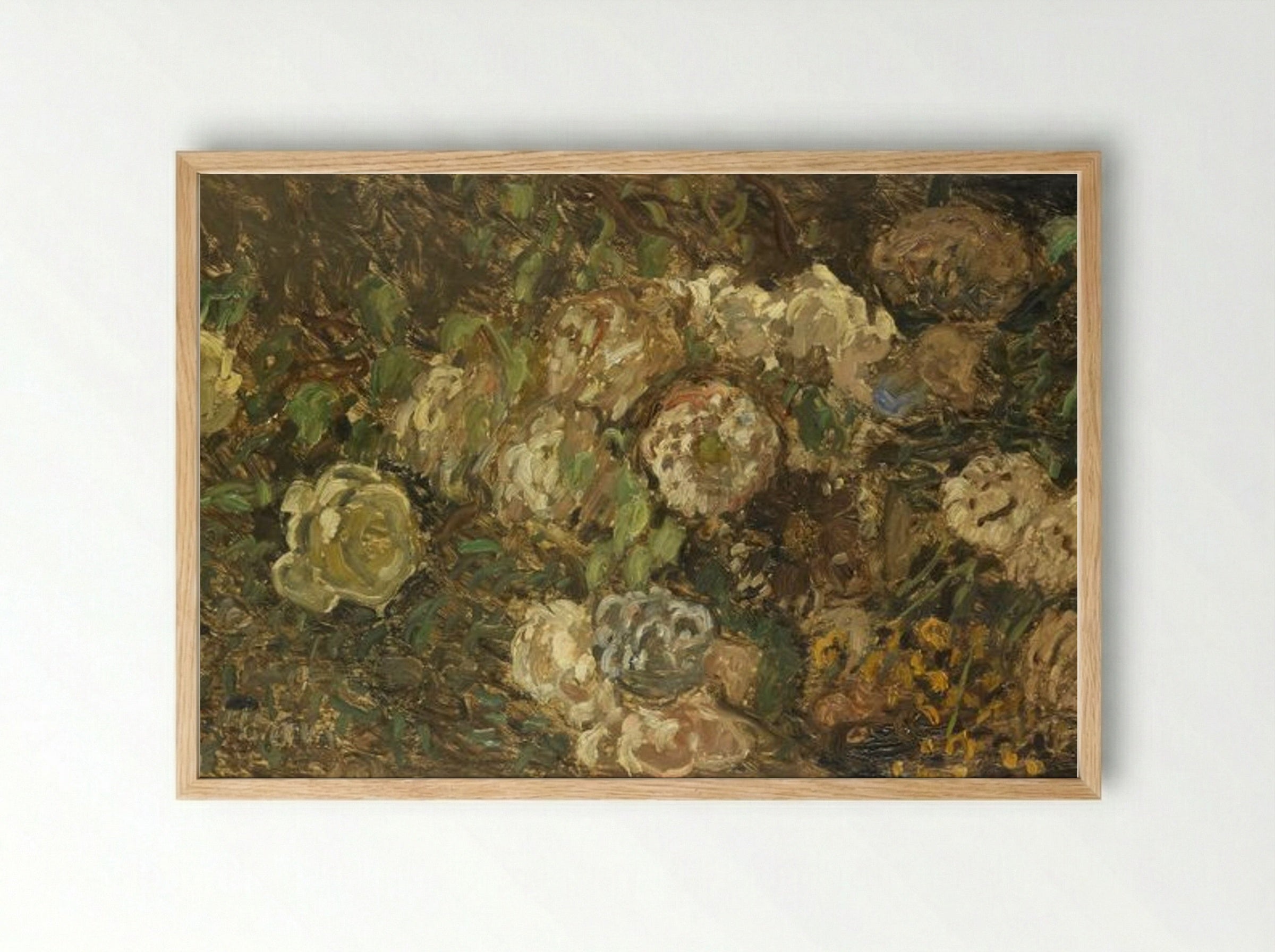 Flowers - Claude Monet - Framed Print Wood