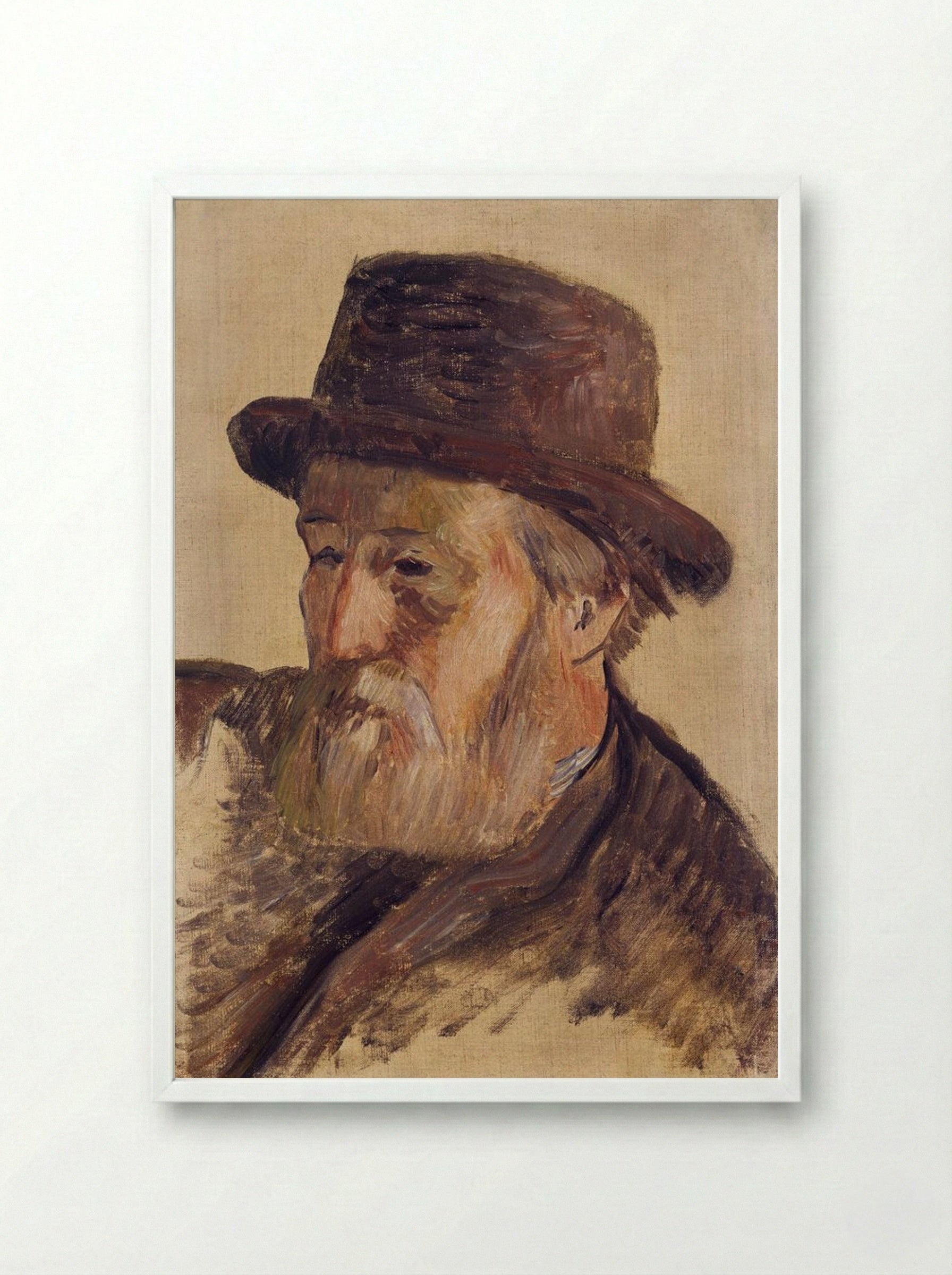 Portrait of a Man - Paul Gauguin - Framed Print White