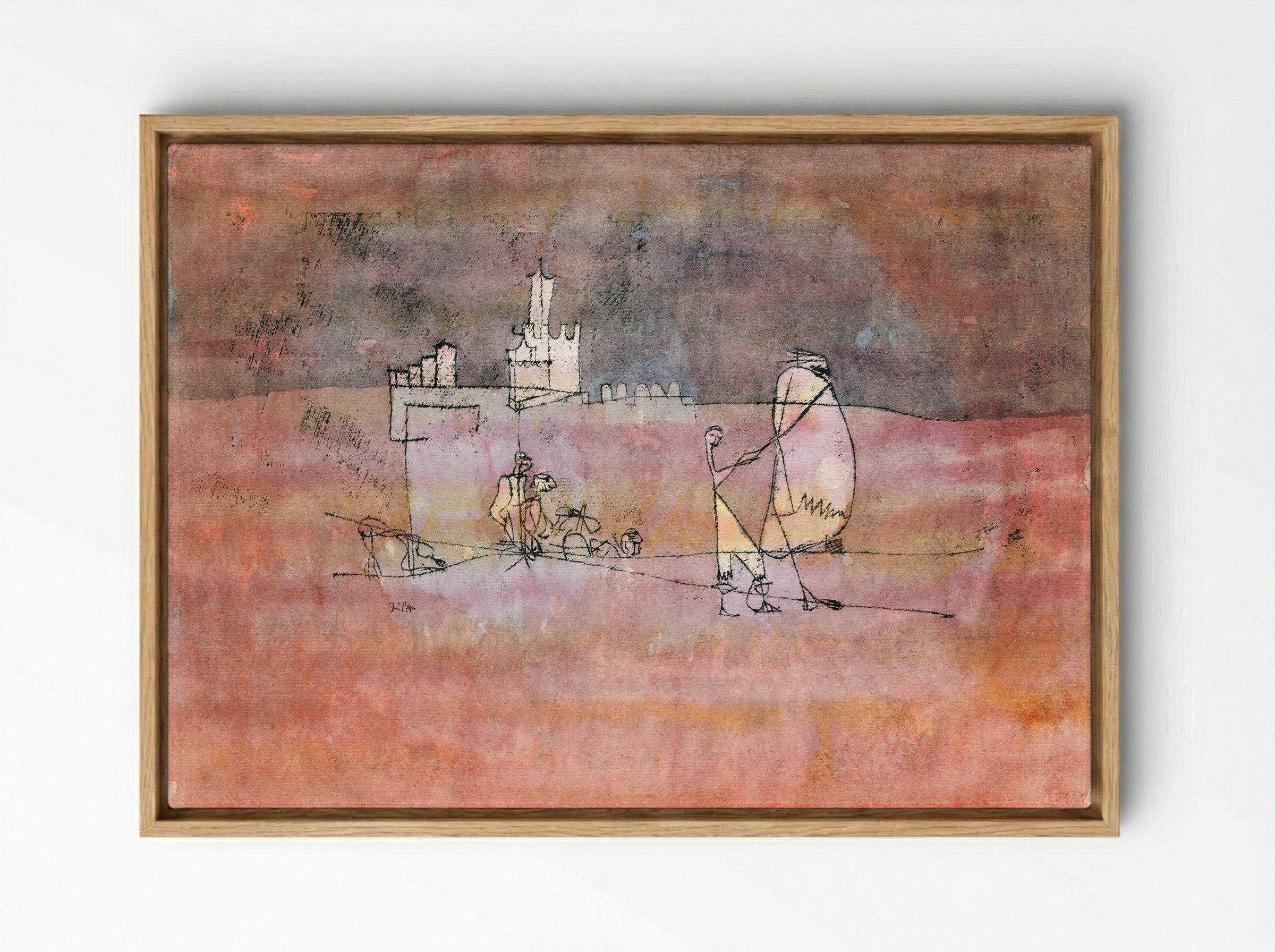 Episode Before an Arab Town - Paul Klee - Framed Canvas Wood