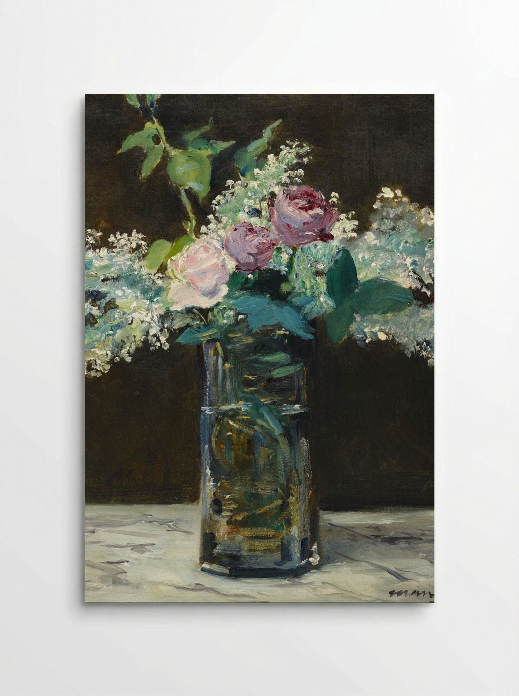 Vase of White Lilacs and Roses - Édouard Manet - Poster