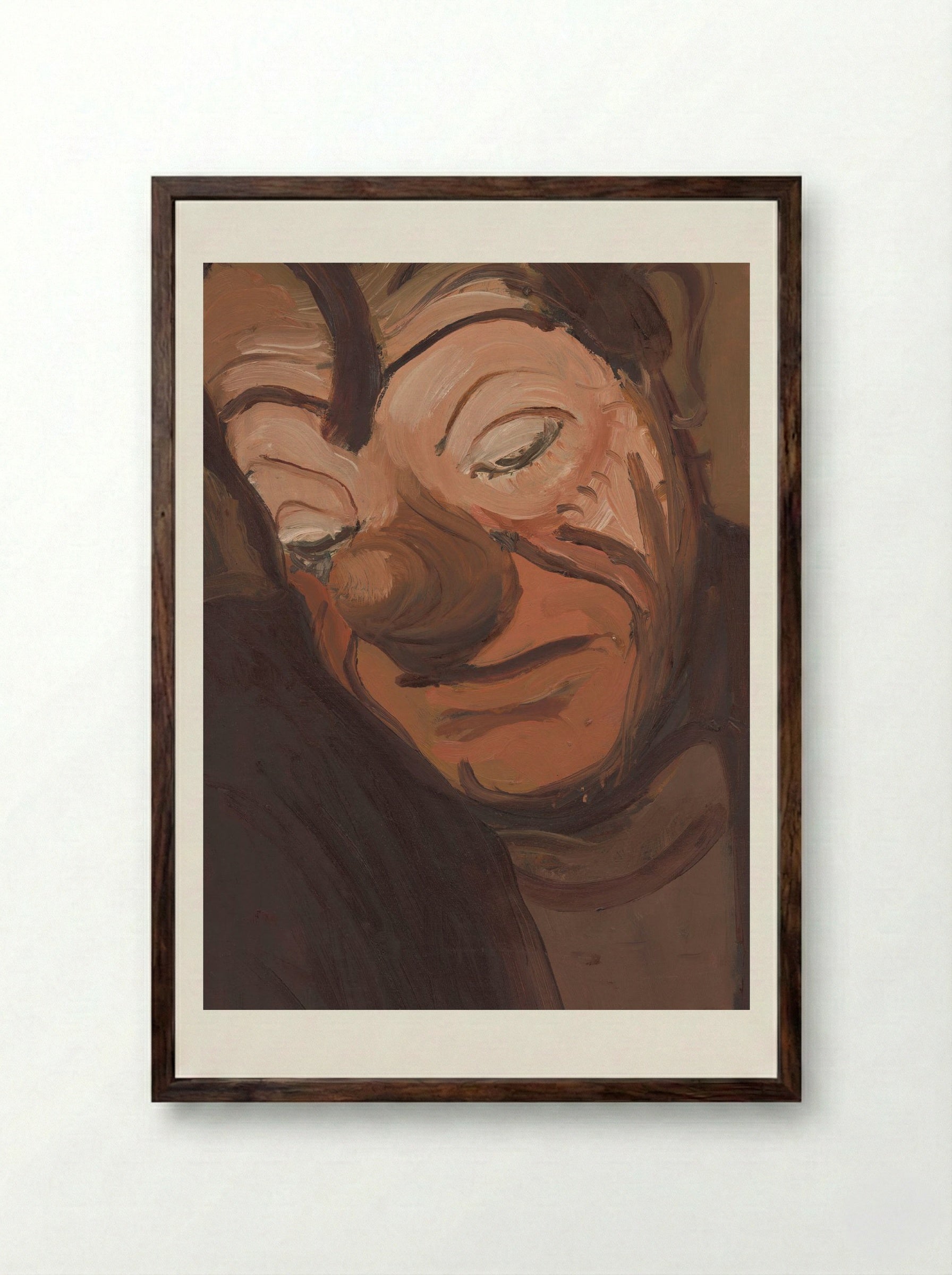 Clown - Cyprián Majerník - Framed Print Dark Wood
