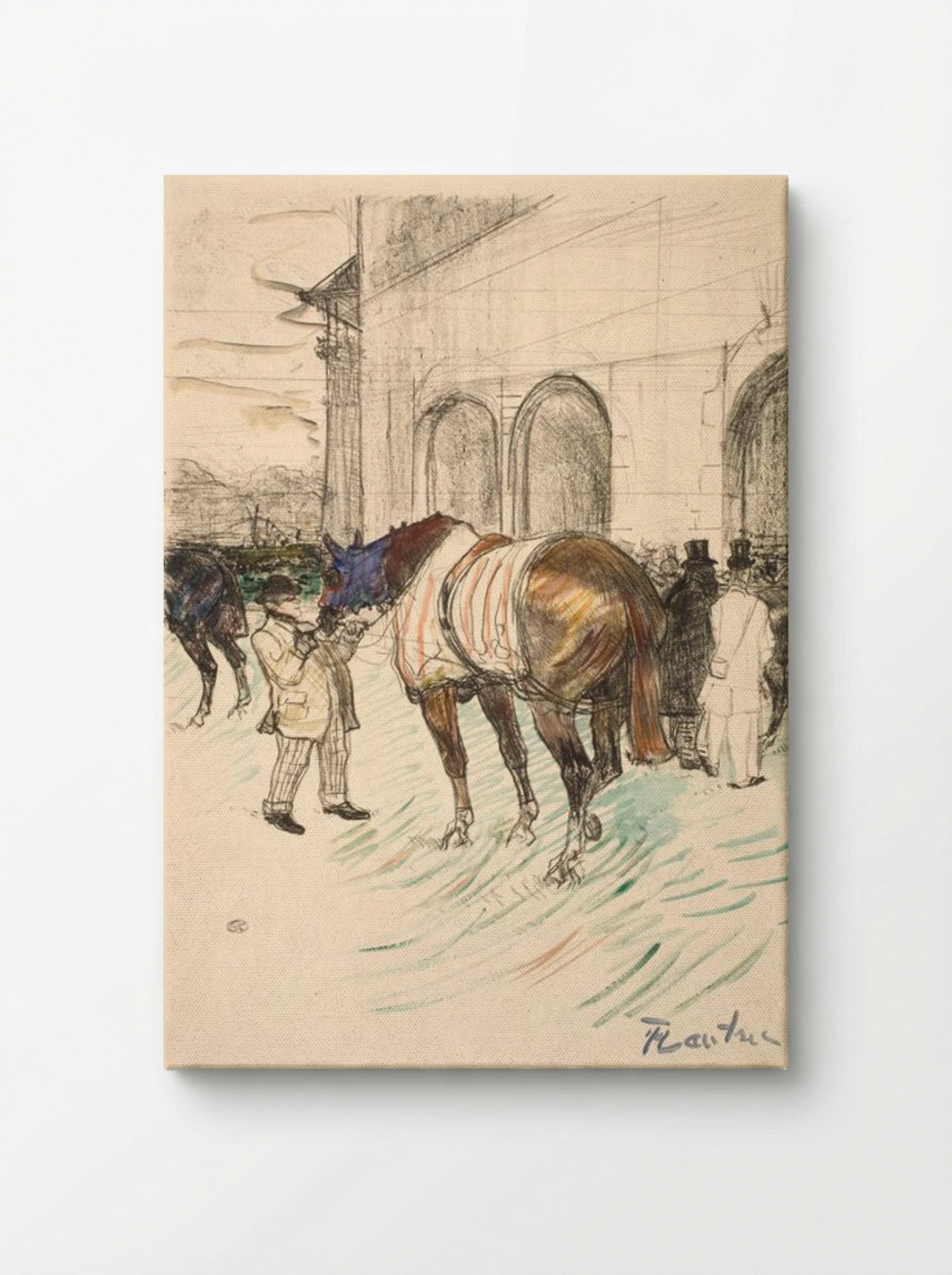 The Racetrack - Henri de Toulouse-Lautrec - Canvas
