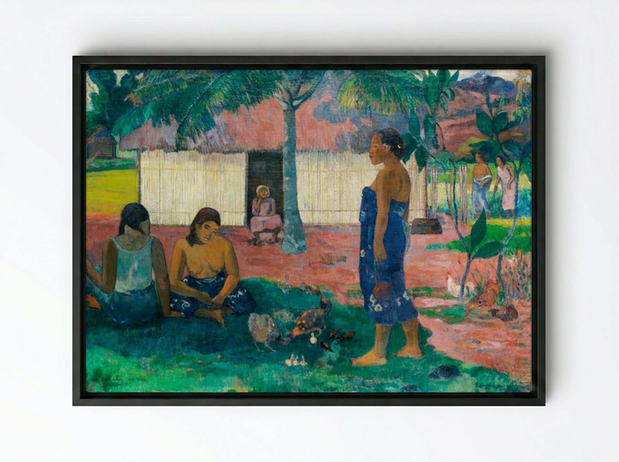 Why Are You Angry? (No te aha oe riri) - Paul Gauguin - Framed Canvas Black